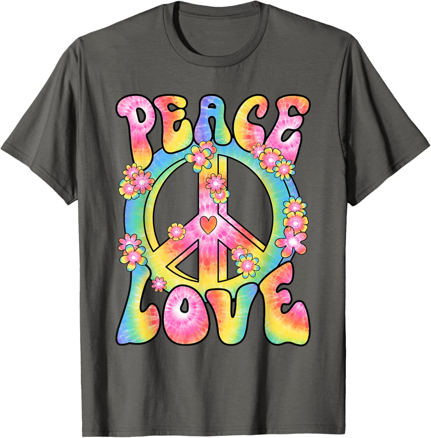 Retro Hippy Costume T-Shirt Peace Love 60s 70s Vintage Outfit - 17