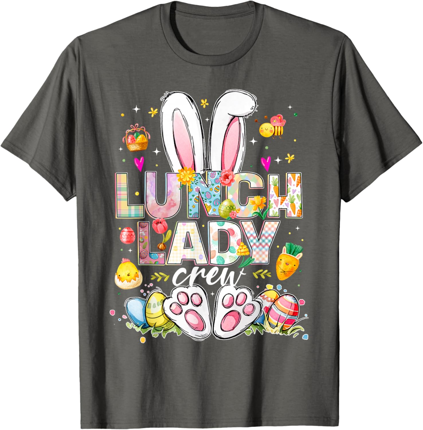 Funny Bunny Lunch Lady Easter T-Shirt for Cafeteria Workers - 25