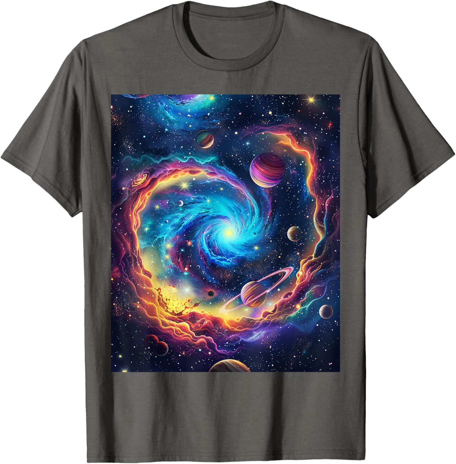 Cosmic Vortex Galaxy Space T-Shirt for Starry Nights and Adventures - 2