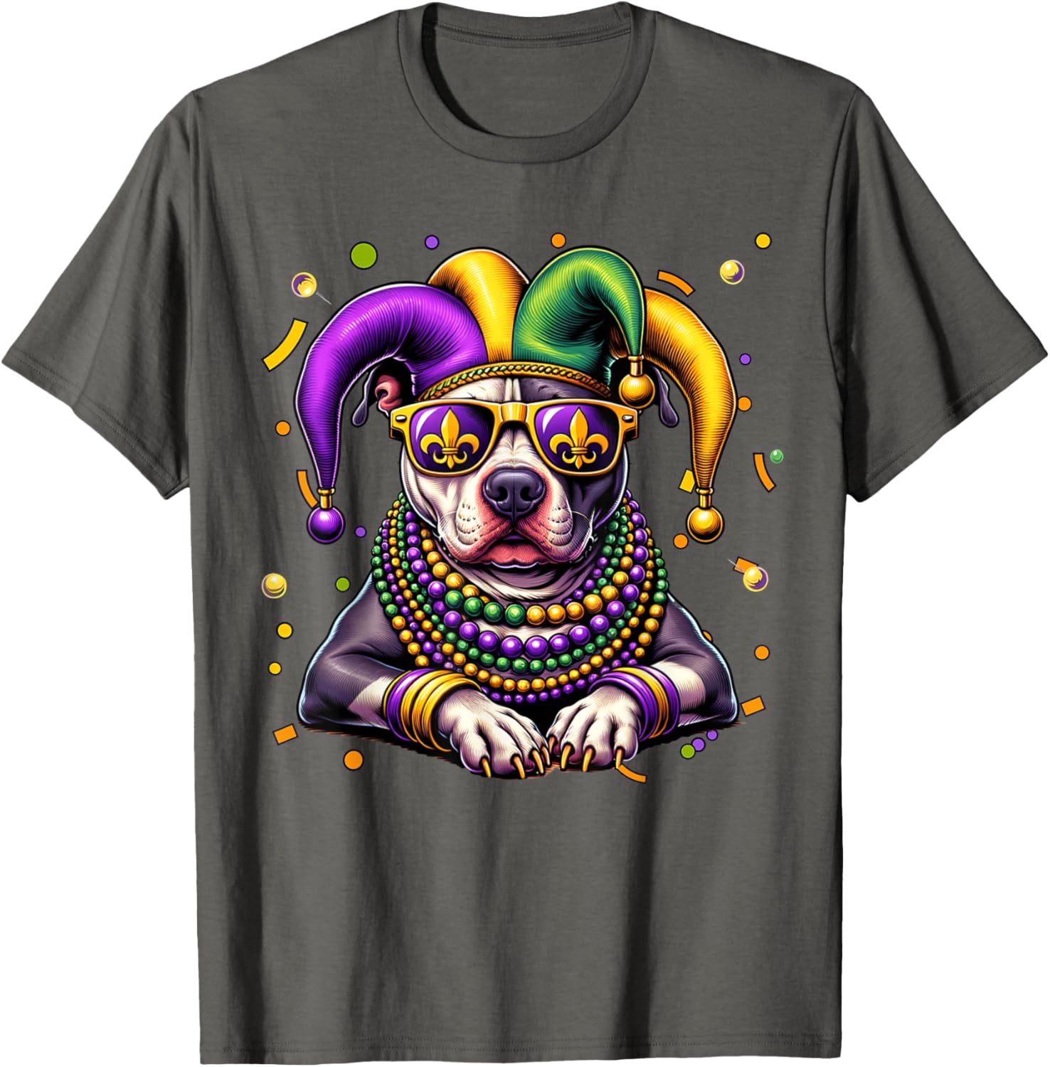 Mardi Gras Pitbull Festival T-Shirt for Men and Women - Fun Carnival Wear - 19