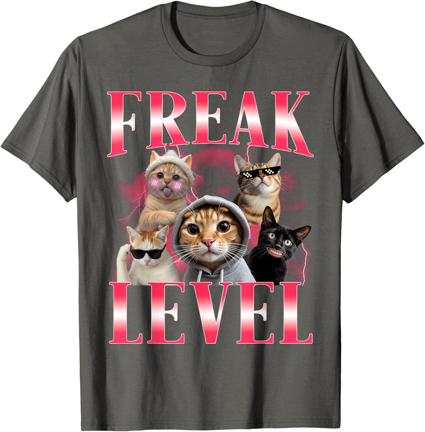 Funny Cat Meme T-Shirt Certified Freak Humor for Cat Lovers - 10