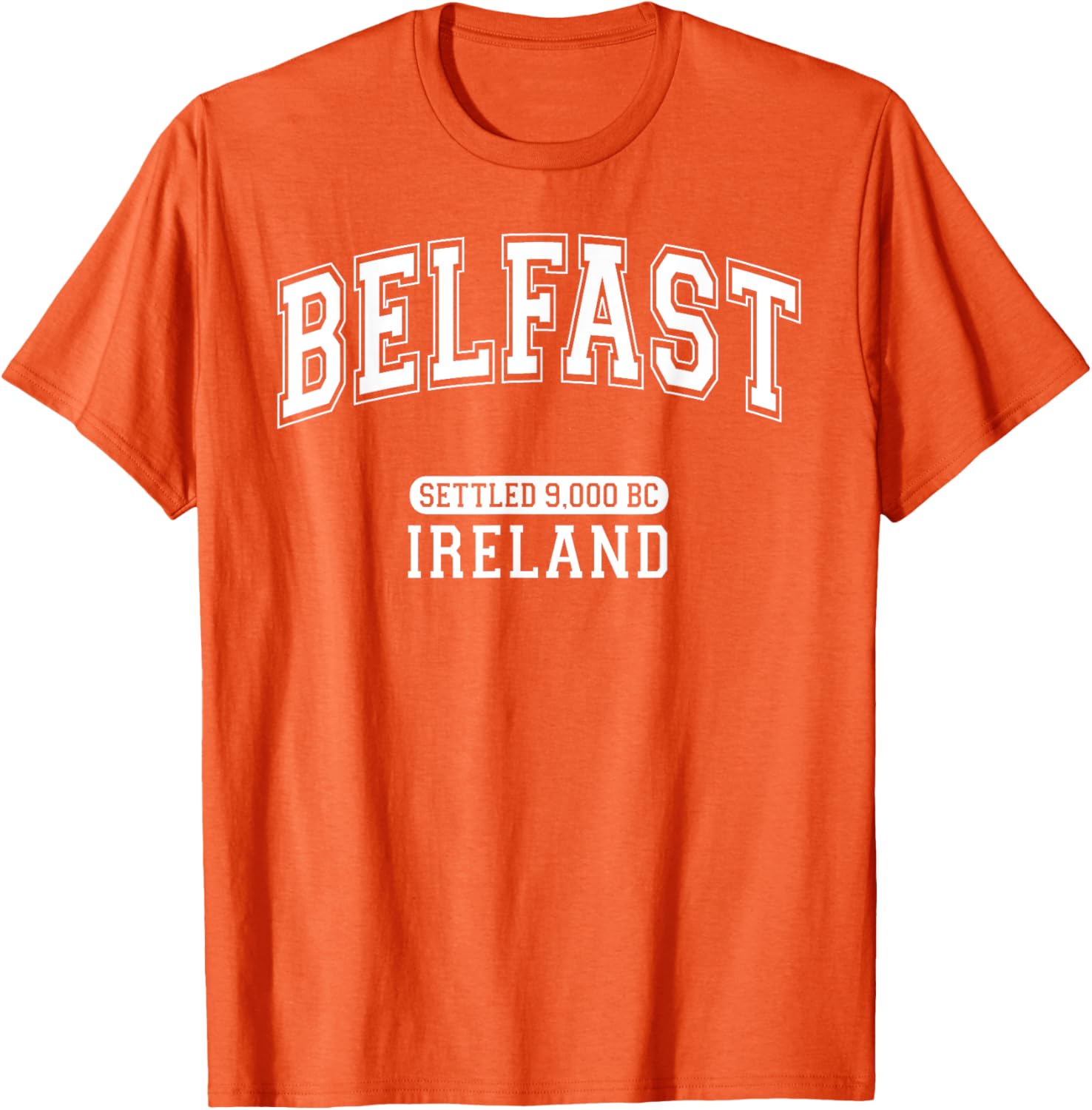 Belfast Ireland Retro T-Shirt with Arched White Letters for History Lovers - 12