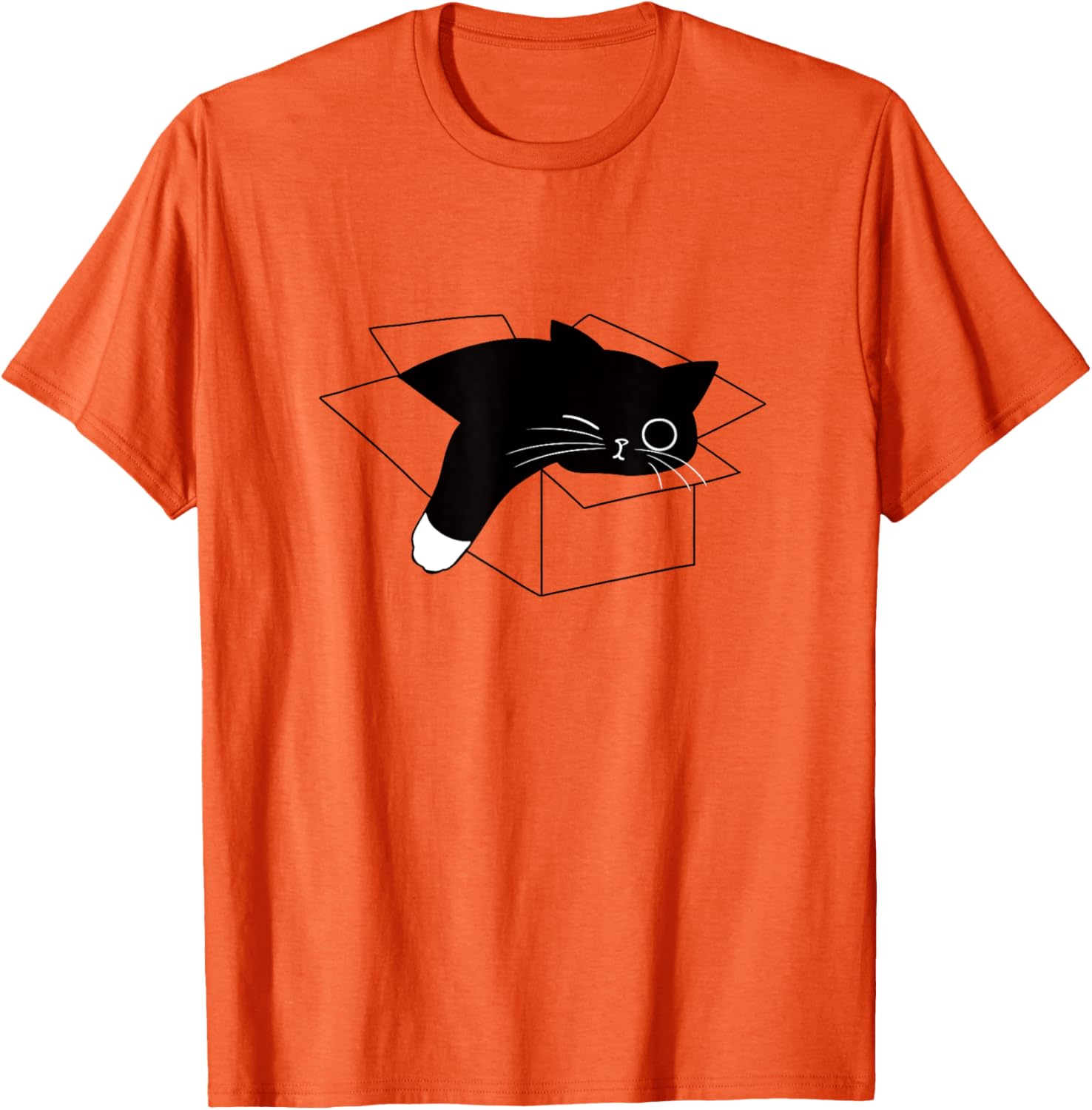 Cute Lazy Black Cat Half Asleep T-Shirt for Men, Women, and Kids - 8