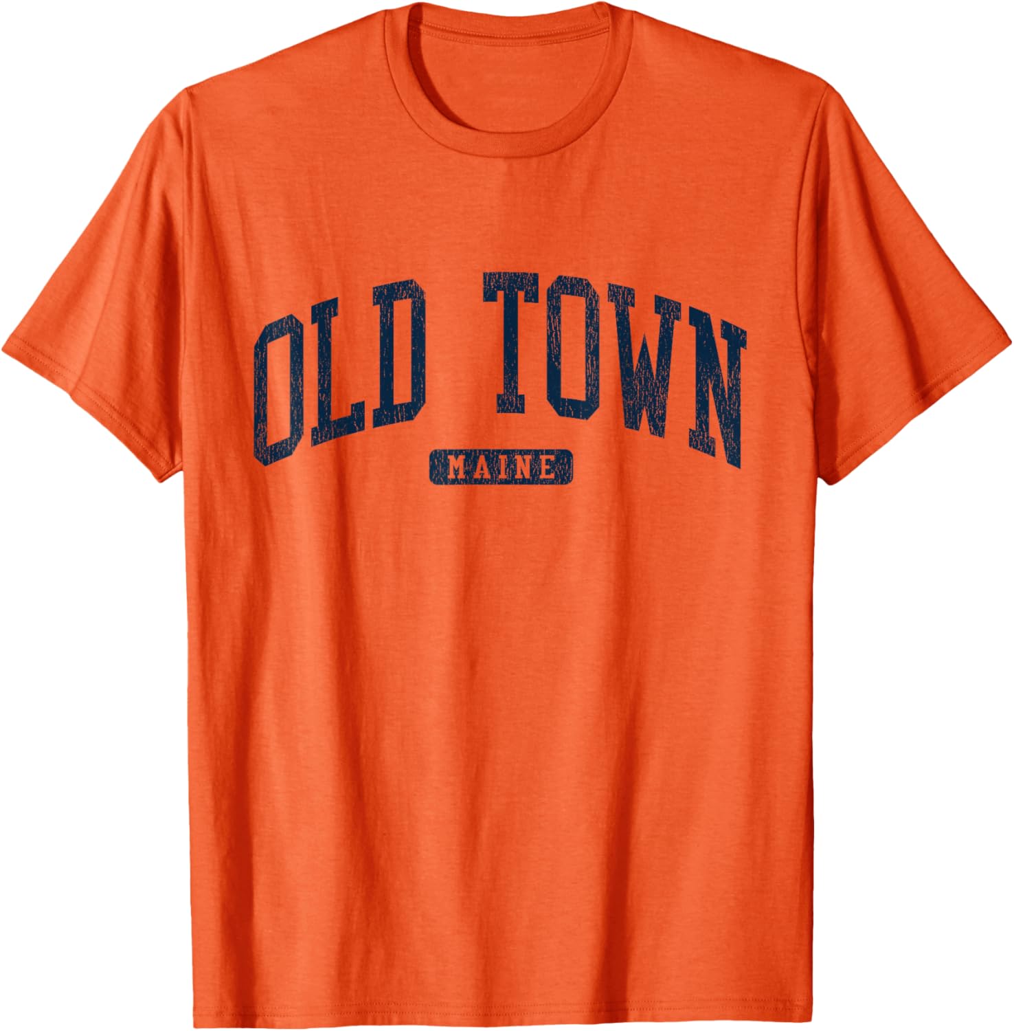 Old Town Maine University Style Blue T-Shirt for College Students - 4