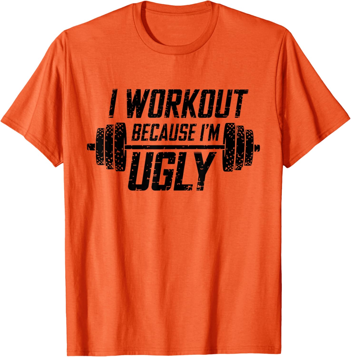 Funny Men's I Workout Because I'm Ugly Gym T-Shirt for Fitness Lovers - 5