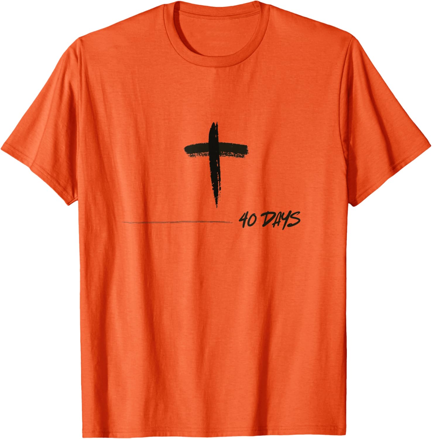 Forty Days of Lent Ash Wednesday Cross Catholic T-Shirt for Believers - 6