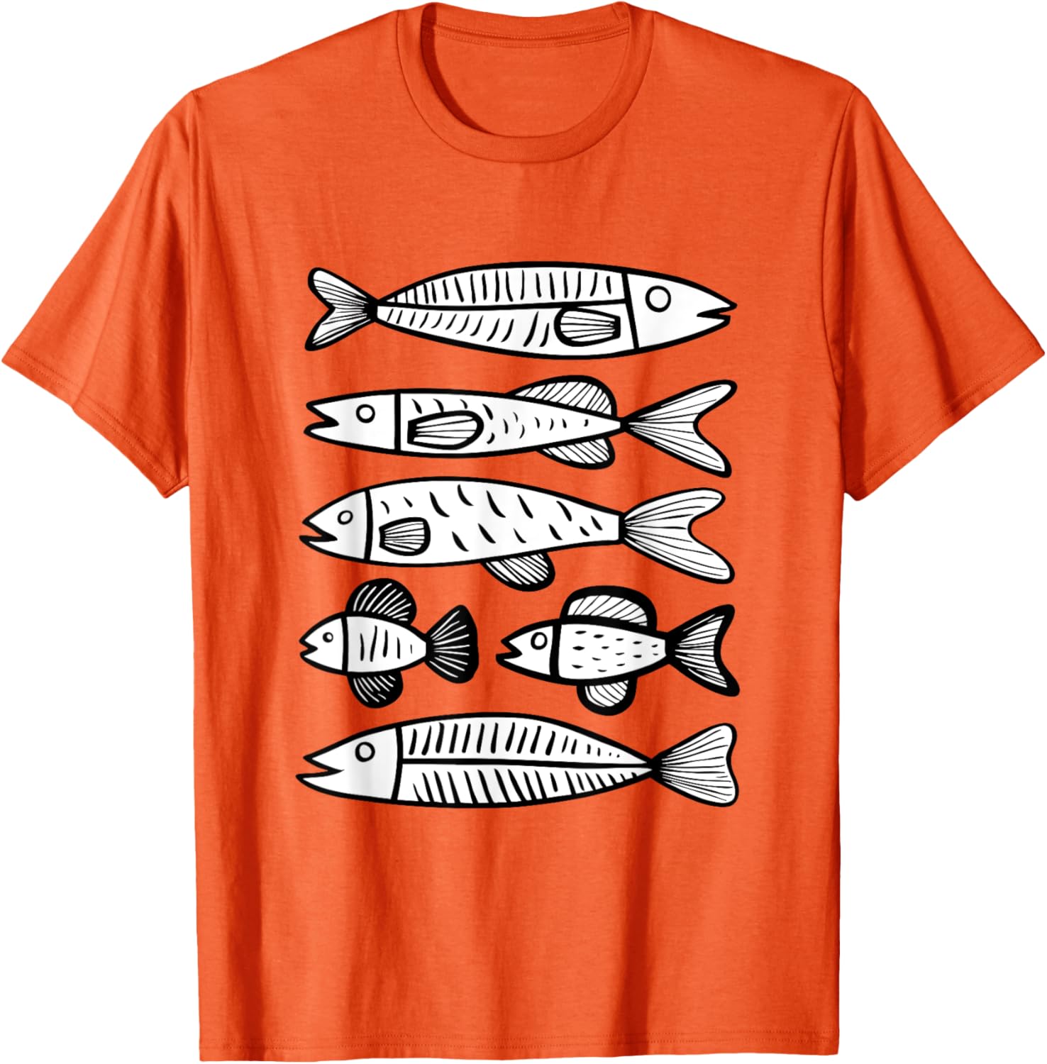 Minimalist Fish Pattern T-Shirt for Ocean Lovers – Stylish and Unique Design - 22