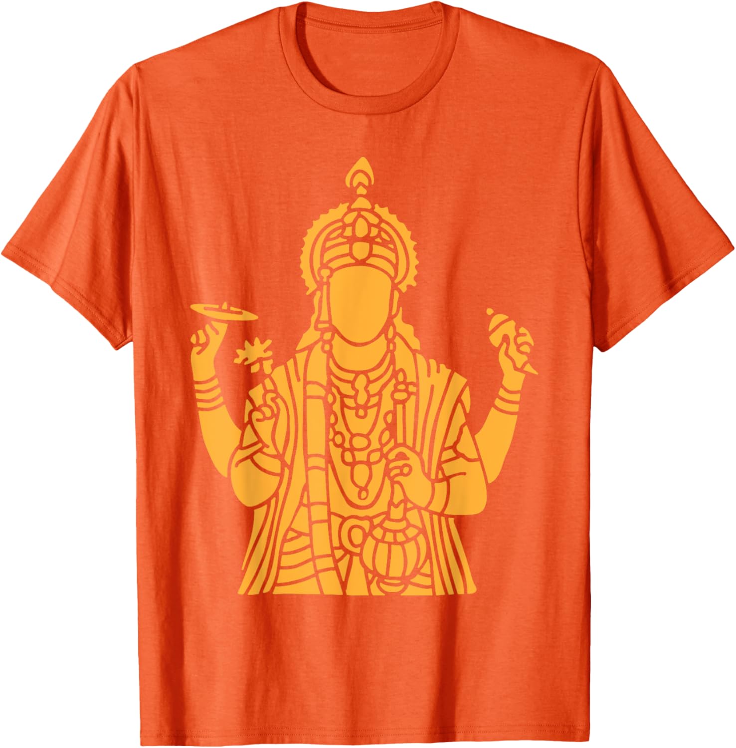 Vishnu Narayana Silhouette T-Shirt for Divine Pooja and Spiritual Wear - 24