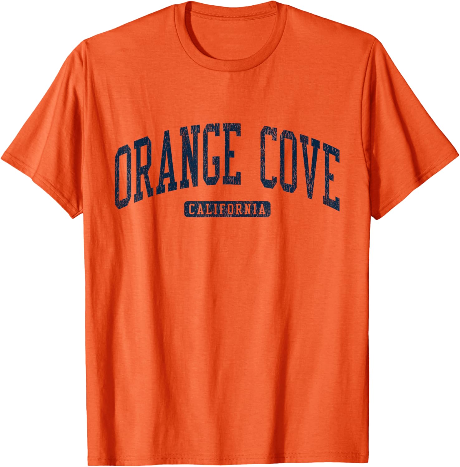 Orange Cove California College Style Blue T-Shirt for Students and Alumni - 17