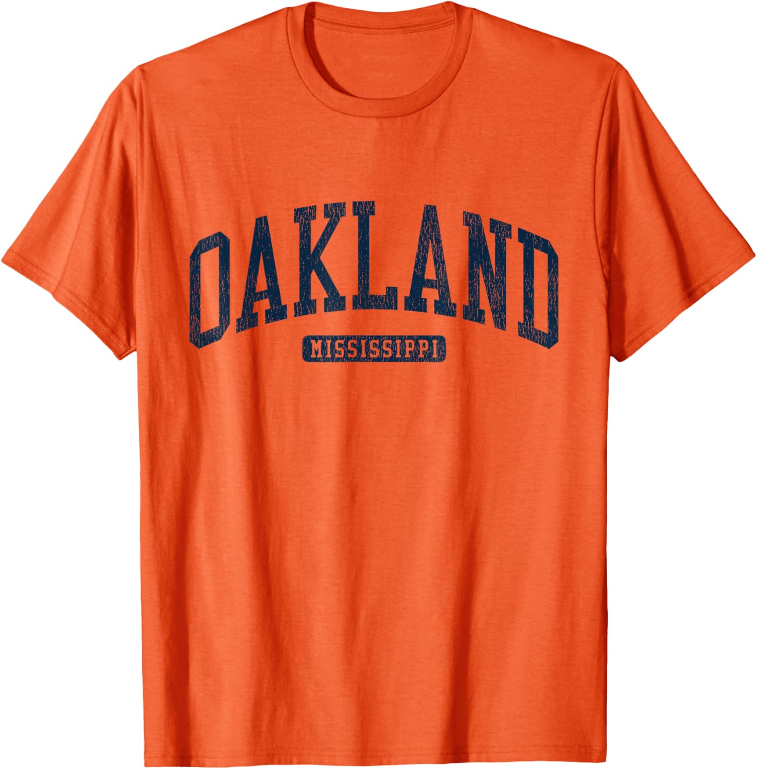 Oakland Mississippi College University Style Blue T-Shirt for Students - 5