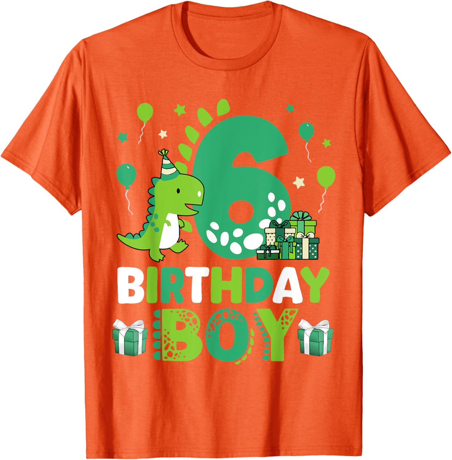 Adorable T Rex Dinosaur Shirt for Boys 6th Birthday Celebration - 13