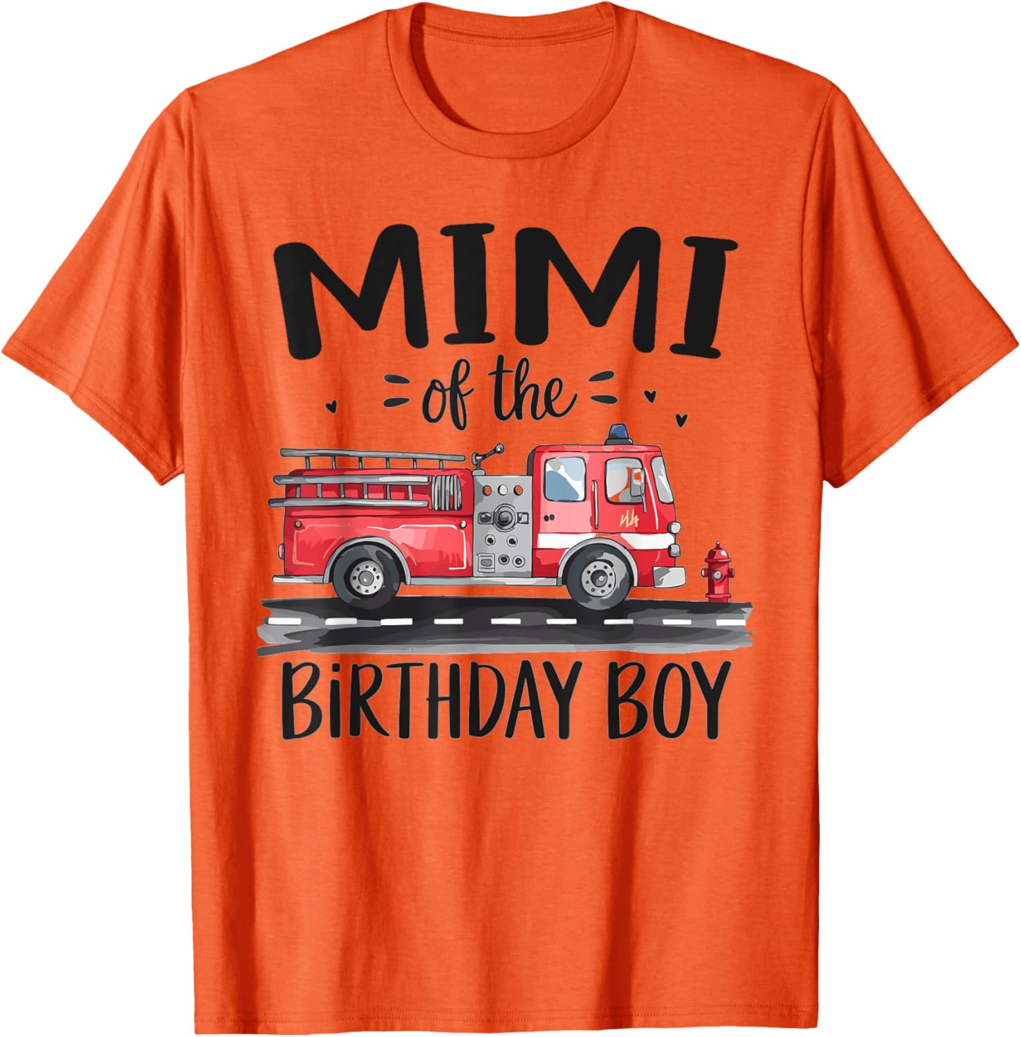 Mimi of the Birthday Boy Fire Truck T-Shirt for Grandma's Celebration - 3
