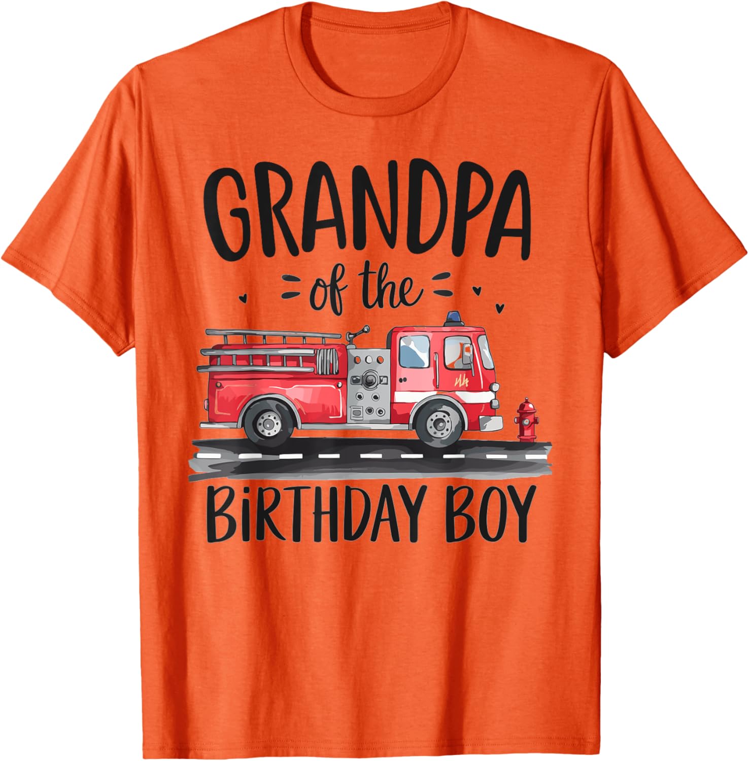 Grandpa of the Birthday Boy Fire Truck Firefighter T-Shirt for Opa - 5