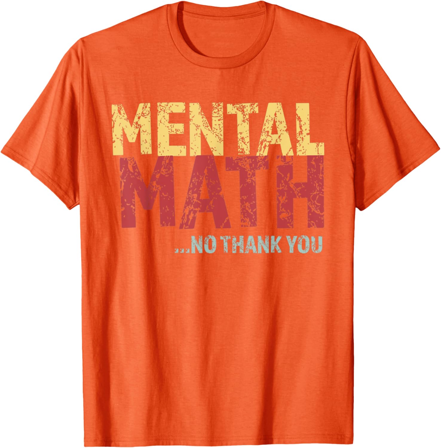 Retro Mental Math No Thank You T-Shirt Funny School Pop Quiz Design - 4