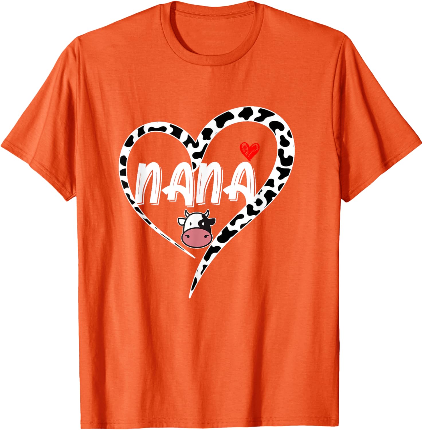Nana Cow Print Heart T-Shirt Perfect for Mother's Day Gifts - 8