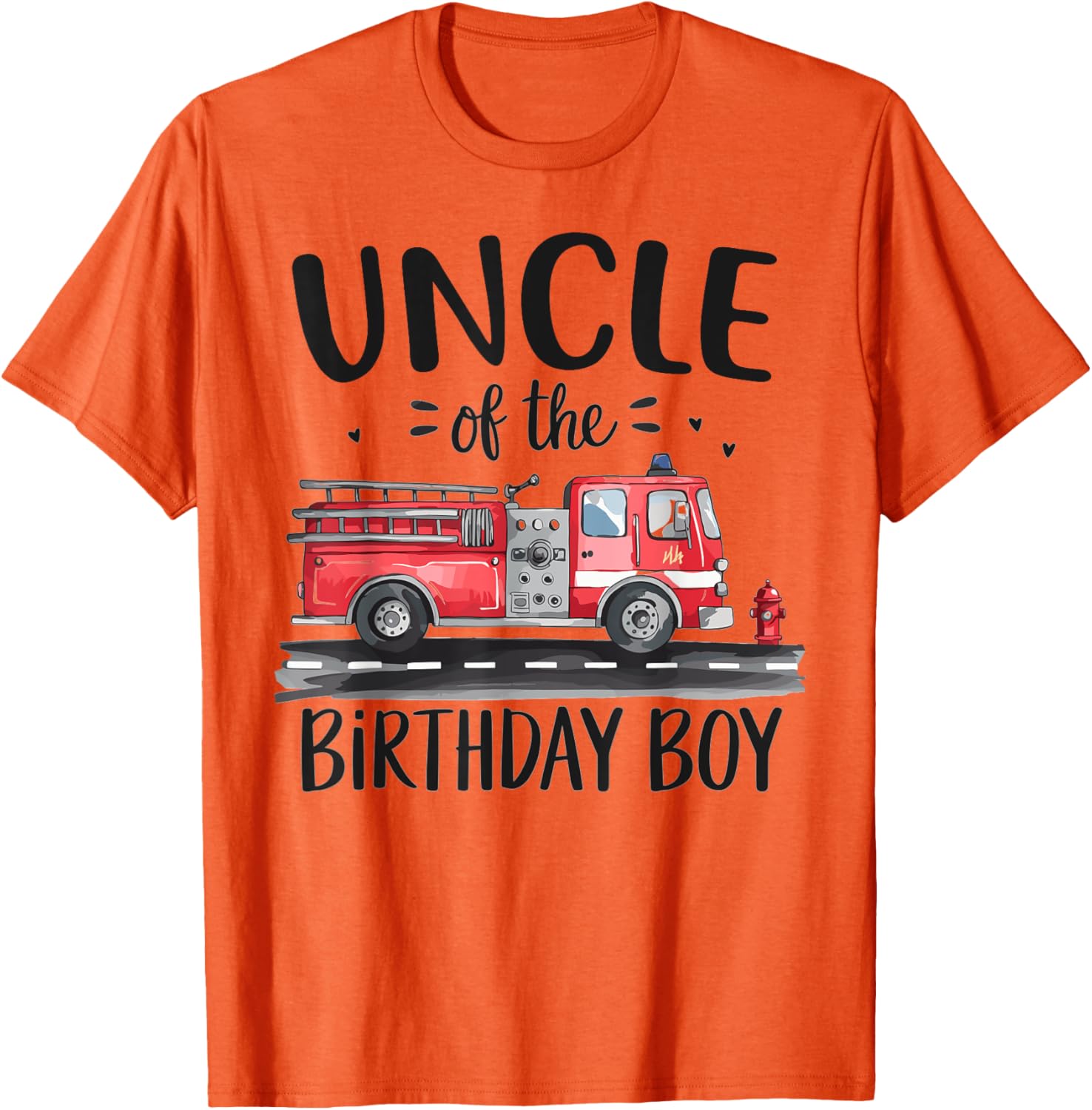 Uncle of the Birthday Boy Fire Truck T-Shirt for Proud Tio Caregivers - 5