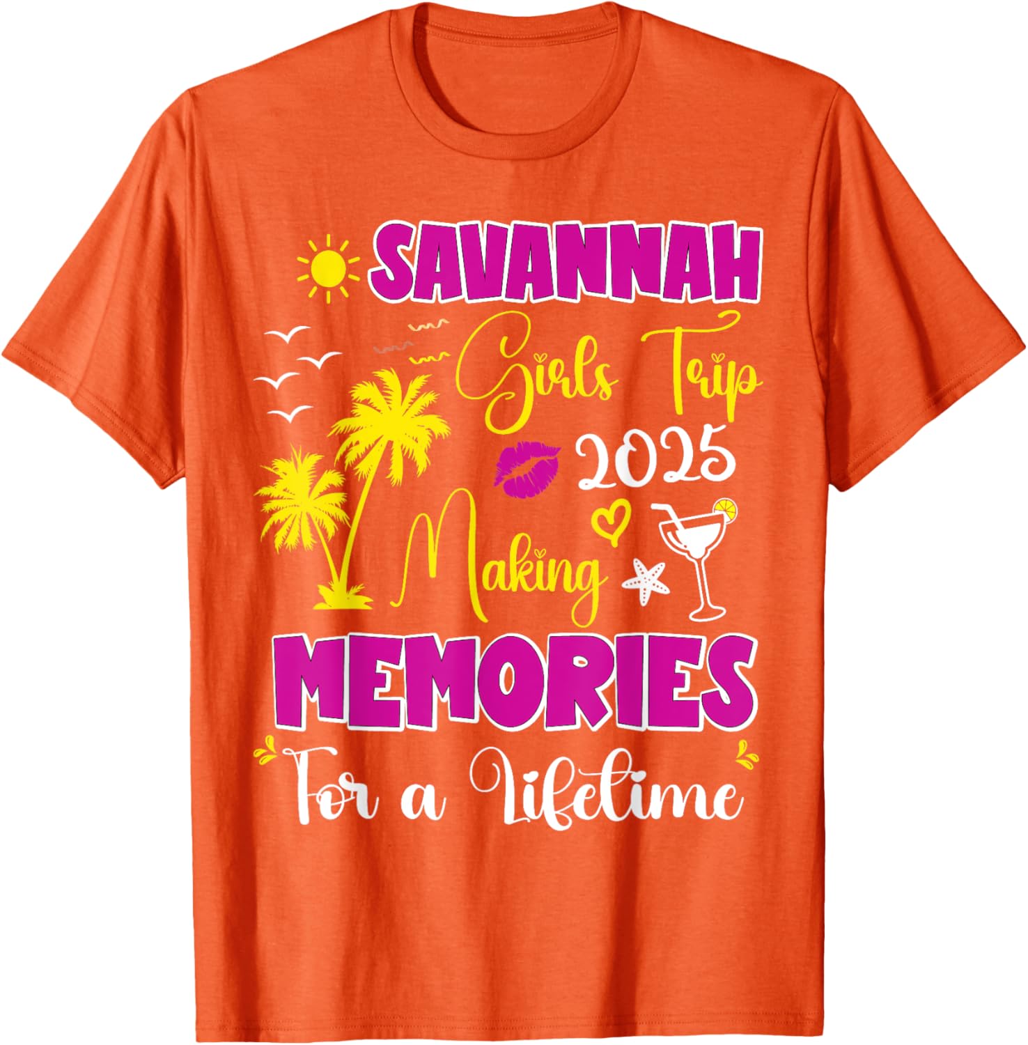 Savannah Girls Trip 2025 Summer Vacation T-Shirt for Women - 6