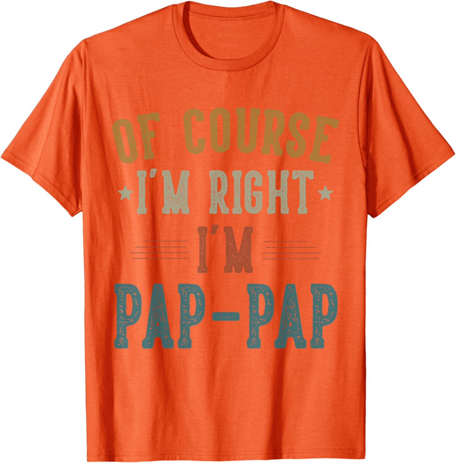 Vintage Pap Pap I'm Right T-Shirt Perfect Gift for Father's Day - 4