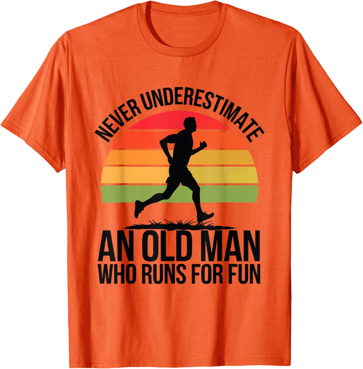 Funny Old Man Running T-Shirt for Senior Fitness Lovers and Runners - 1
