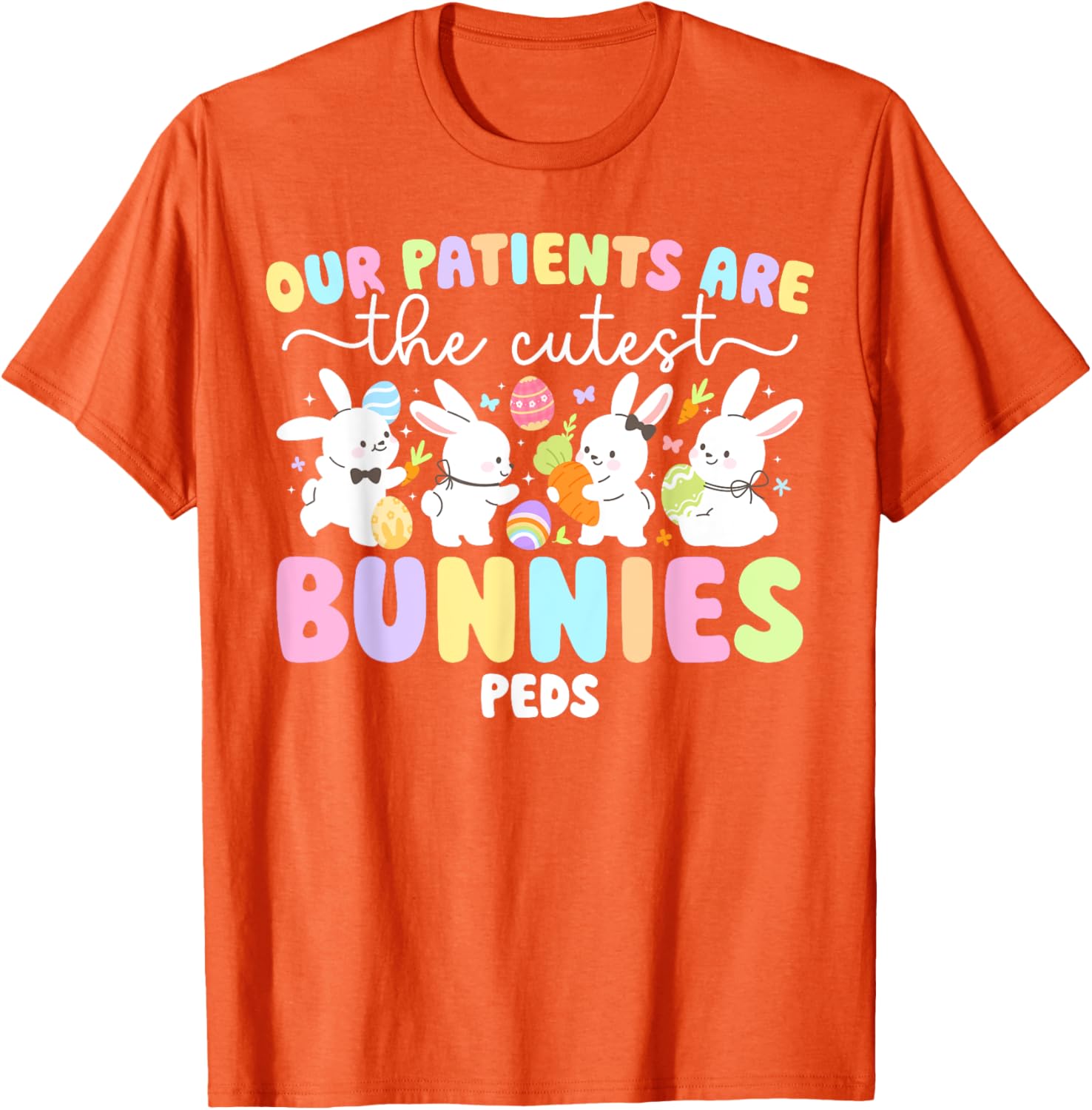 Cute Peds Easter Bunny Pediatric Nurse T-Shirt for Nurse Appreciation Day - 18