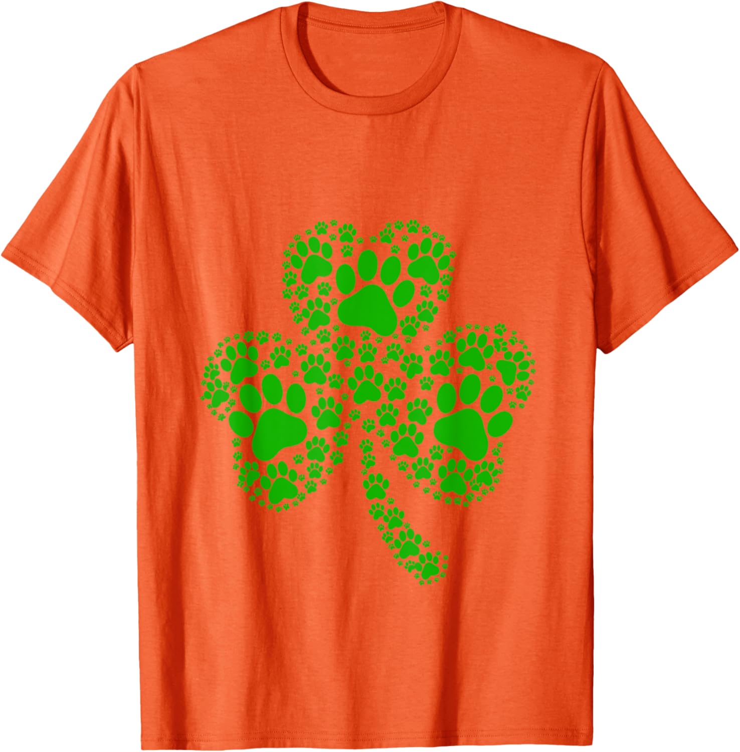 Irish Dog Lover T-Shirt with Shamrock and Paw Print for St Patricks Day - 14