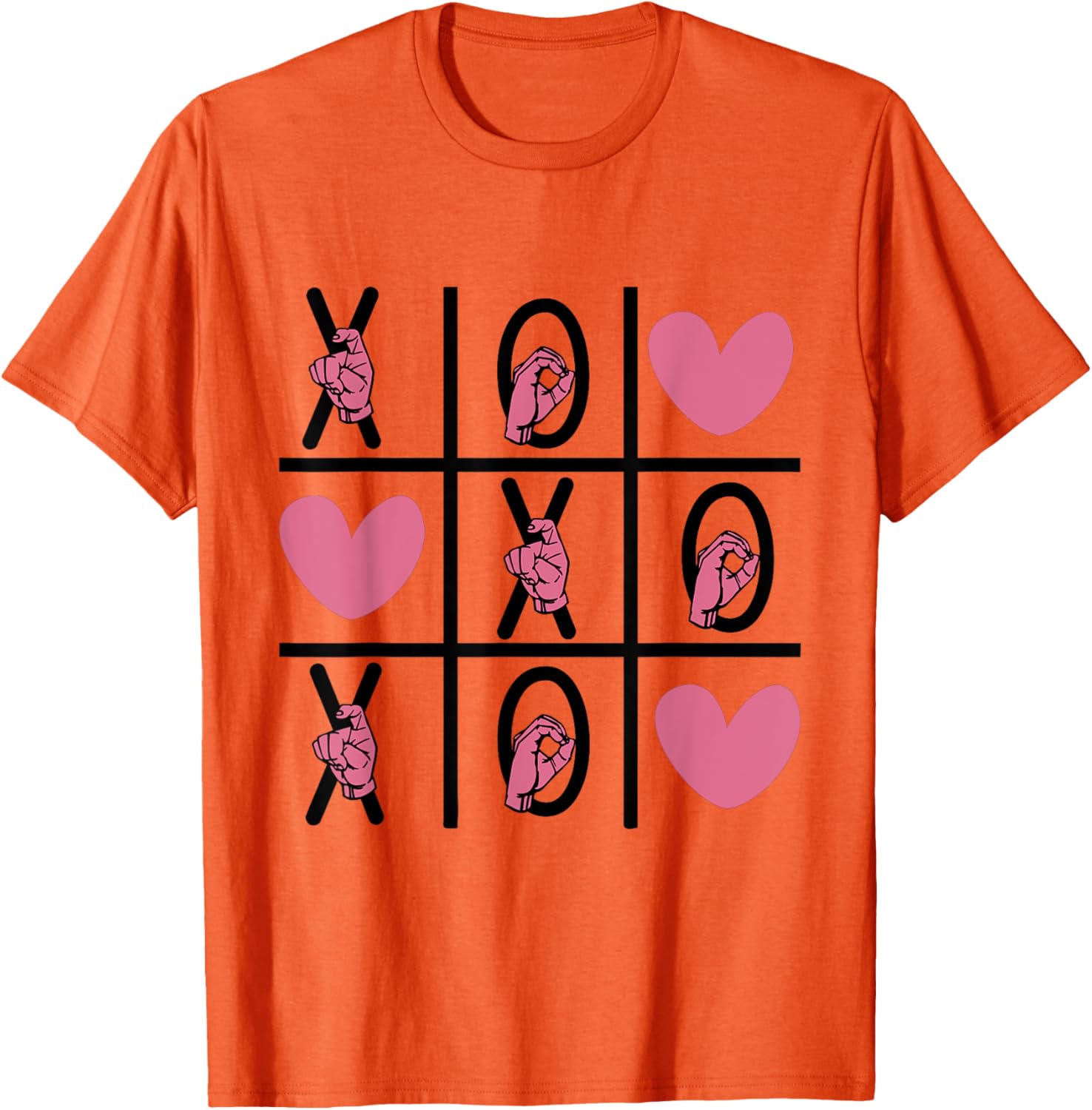 ASL Love Hand Sign Valentine's Day T-Shirt for Deaf Community XOXO - 5