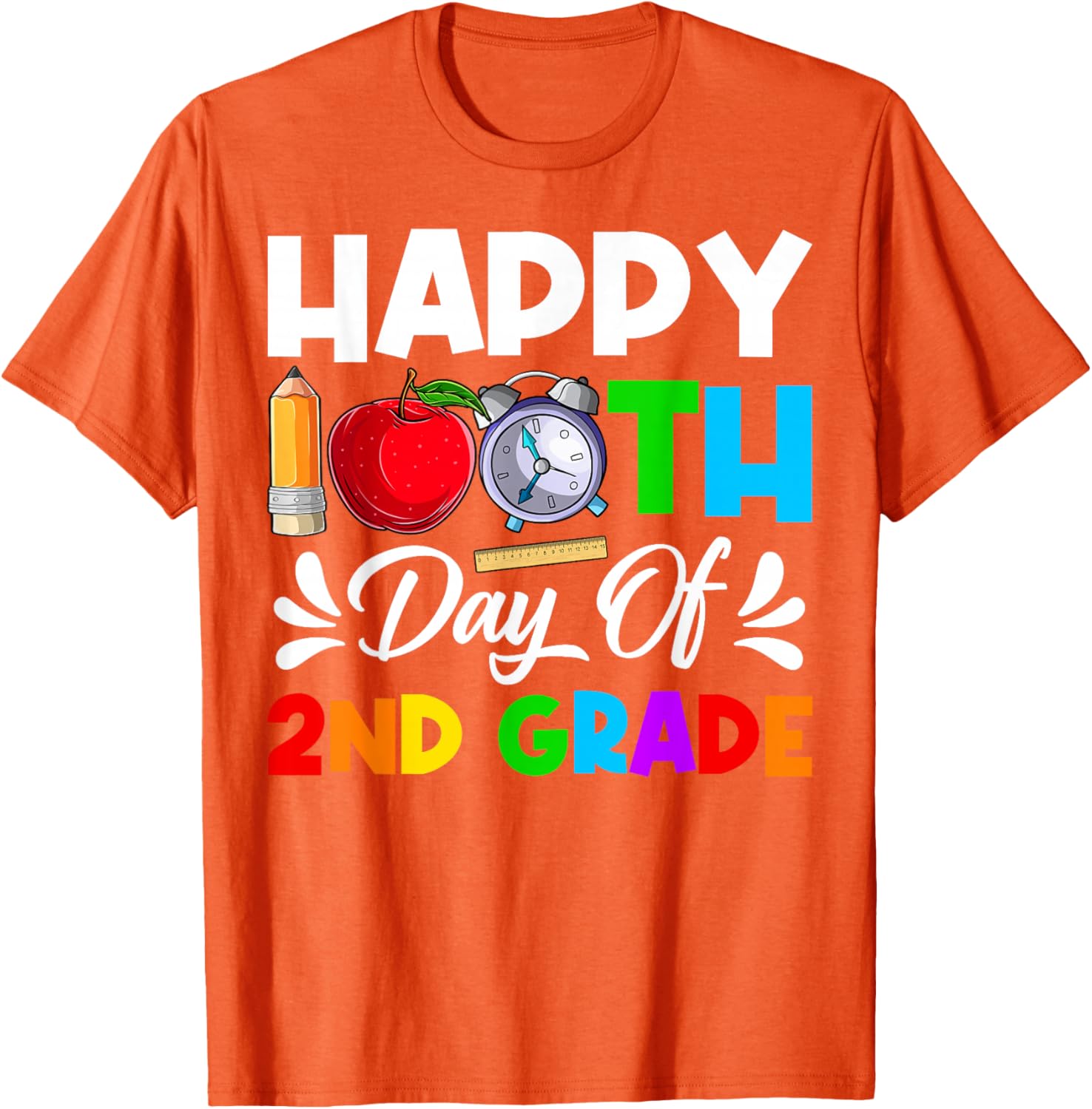 Happy 100th Day 2nd Grade T-Shirt for Boys and Girls, 100 Days Smarter - 26