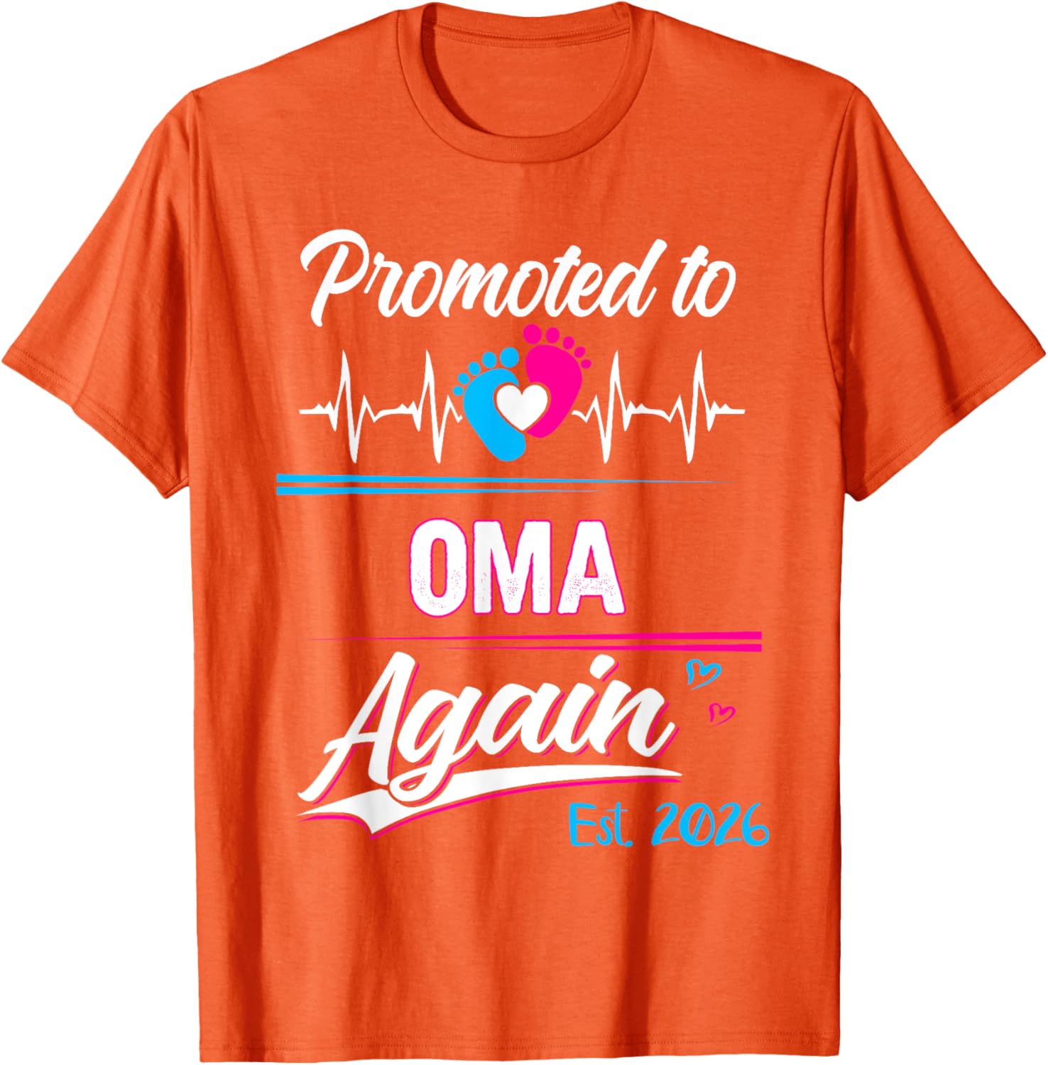 Promoted to Oma Again 2026 Cute Pregnancy Announcement T-Shirt - 25