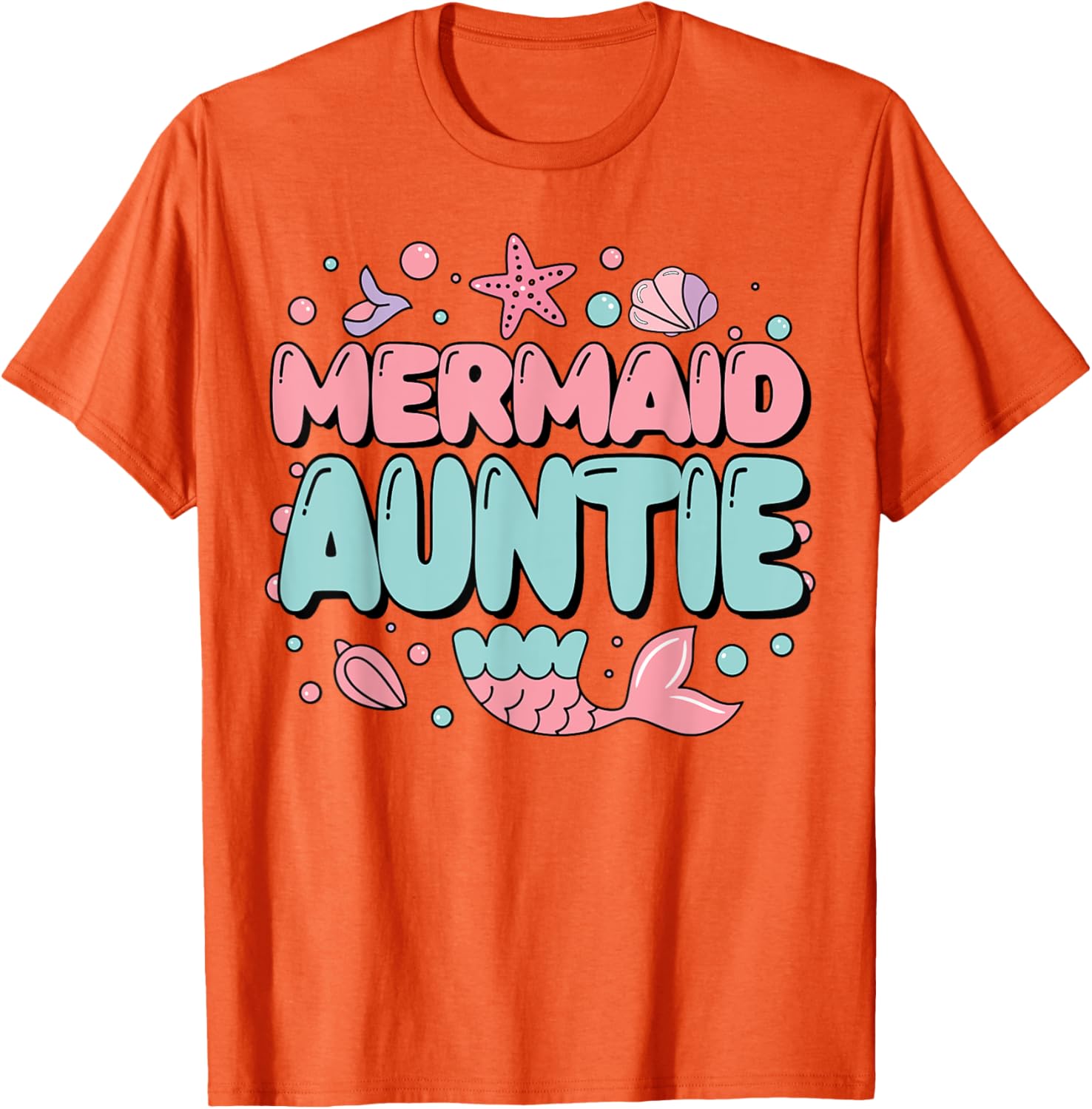 Auntie of The Birthday Mermaid Family Matching Party T-Shirt for Fun Celebrations - 7