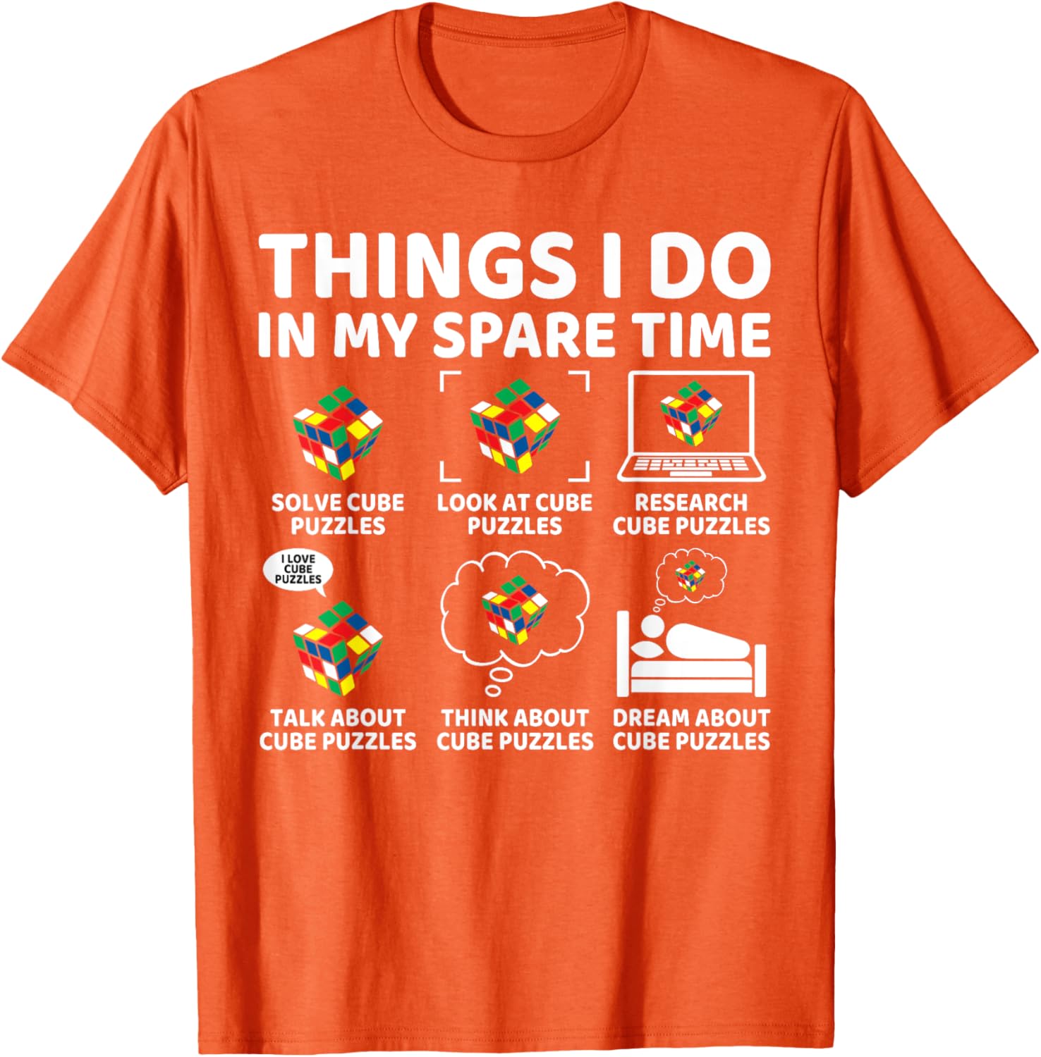 Funny Cube Puzzle Speed Cubing T-Shirt for Puzzle Lovers and Fans - 5