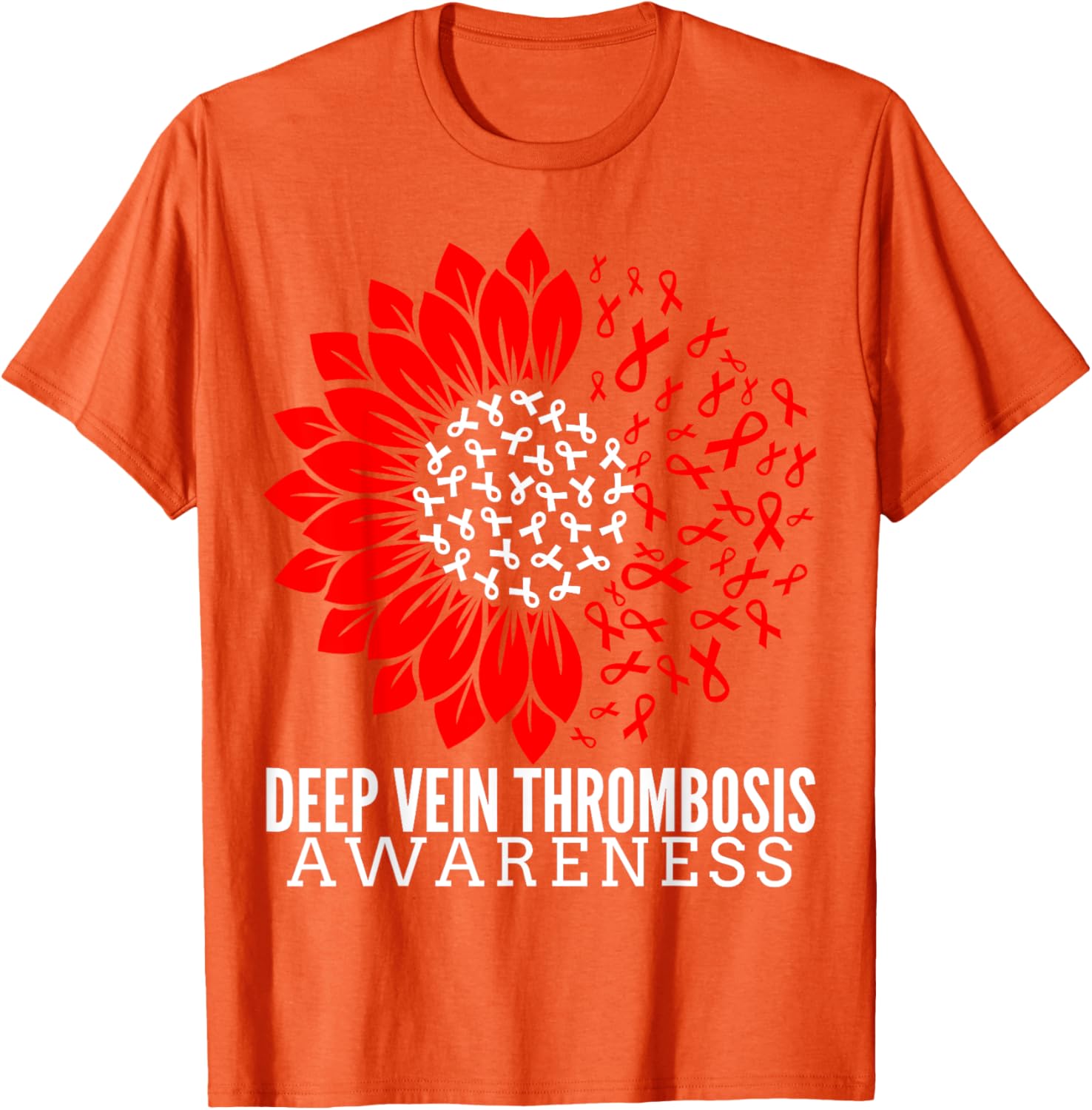 DVT Fighter Sunflower Ribbon T-Shirt for Deep Vein Thrombosis Awareness - 14