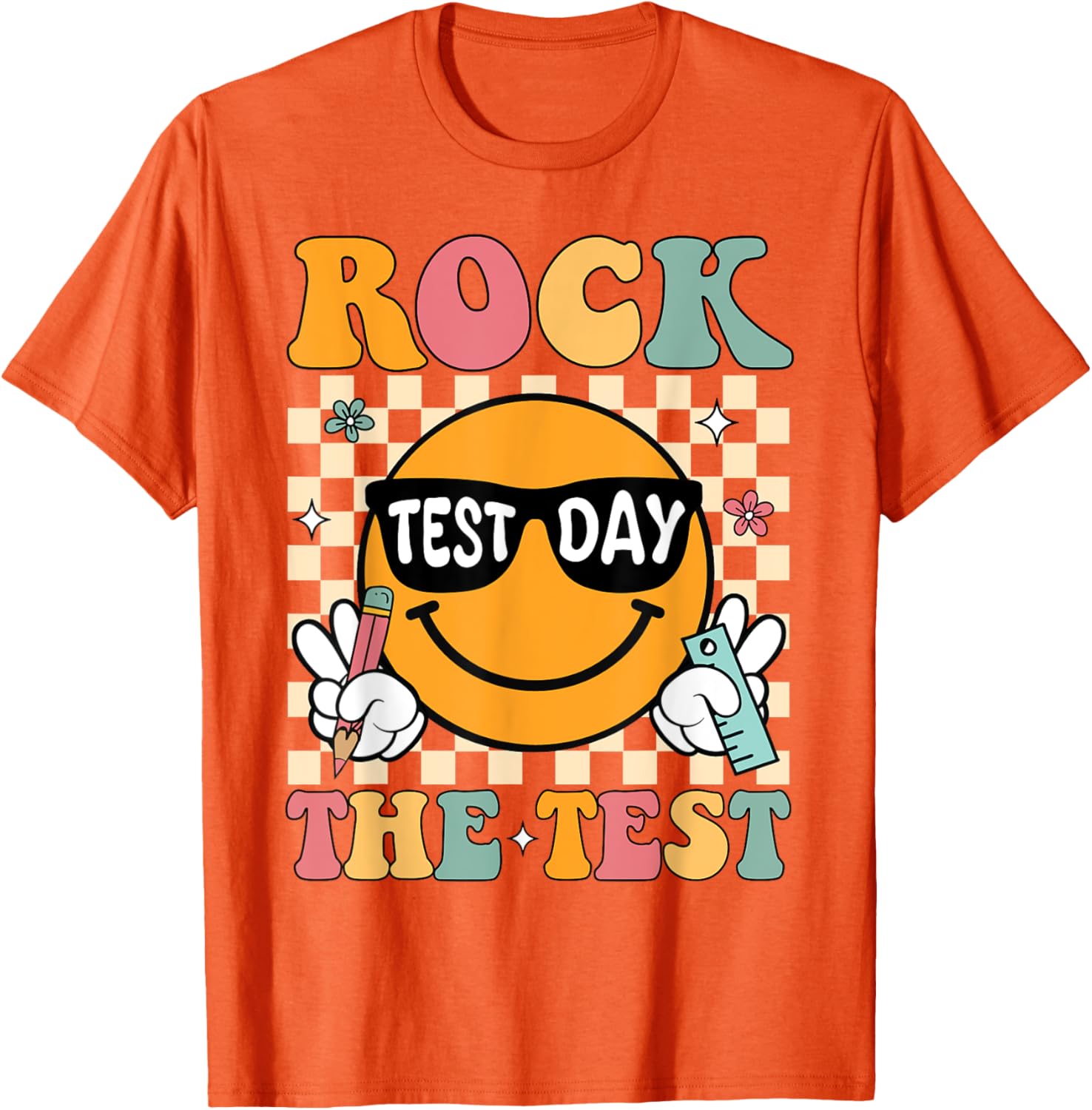 Test Day Rock The Test Teacher T-Shirt Motivational Gift for Educators - 6