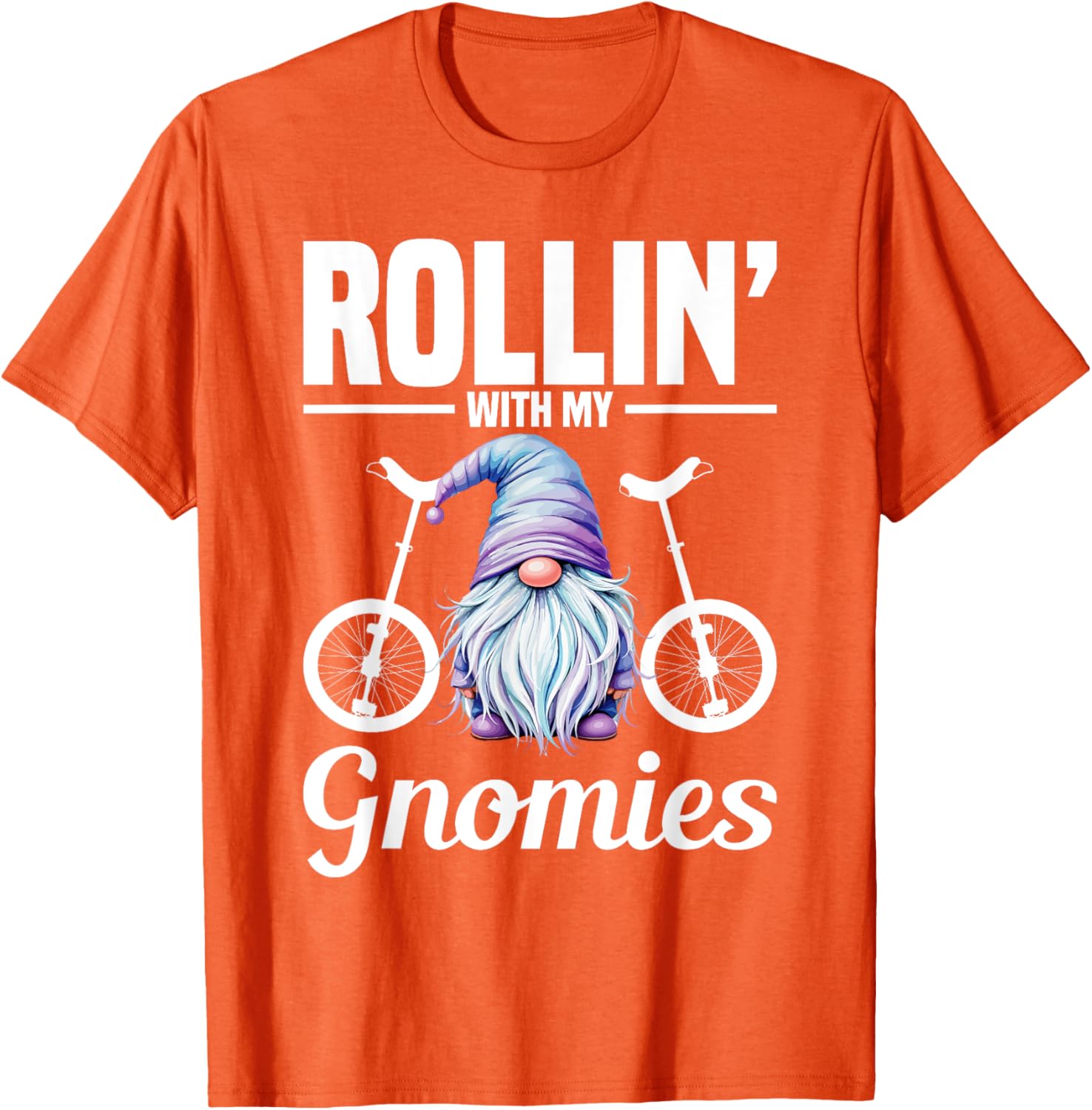 Monocycle Riding Gnomies Unicyclist T-Shirt Fun Apparel for Cyclists - 5