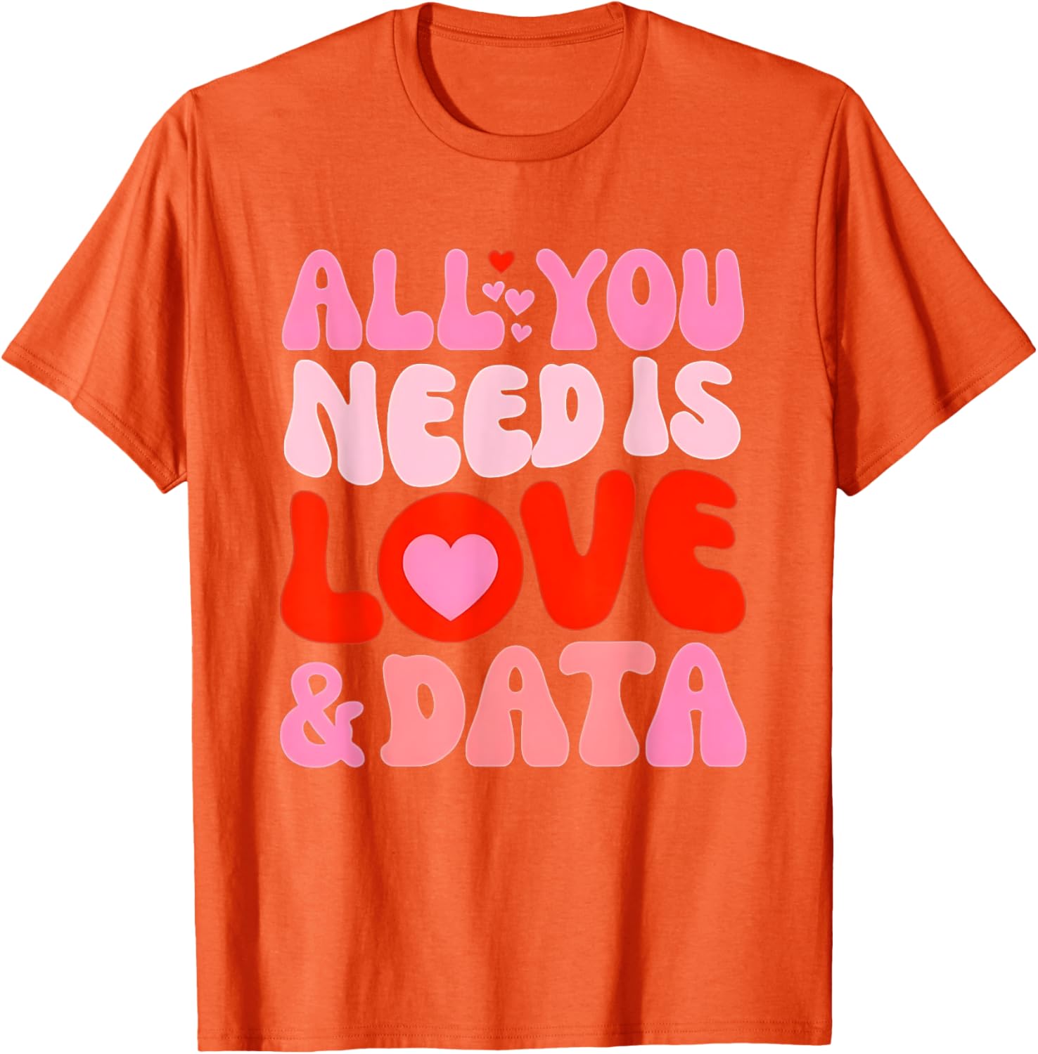 Retro Love and Data Teacher Valentine's Day T-Shirt for Educators - 20