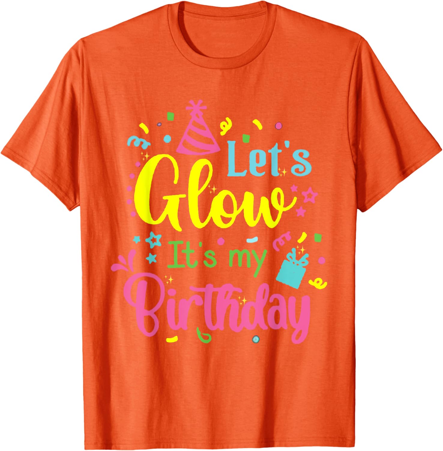 Glow in the Dark 80s Birthday Party Team T-Shirt for Fun Celebrations - 1