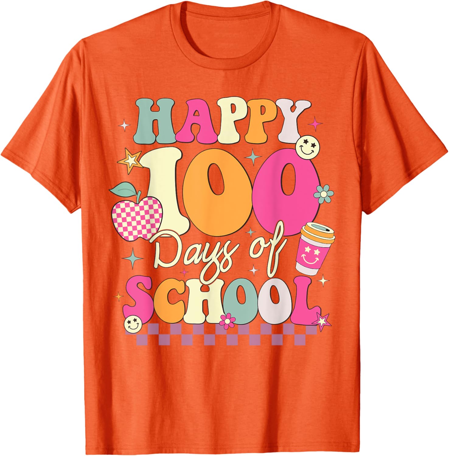 Happy 100th Day of School T-Shirt for Girls Fun Celebration Outfit - 25