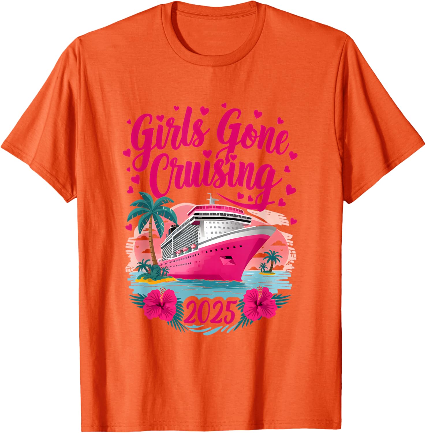 Girls Gone Cruising 2025 Fun Women Cruise T-Shirt for Best Friends - 16