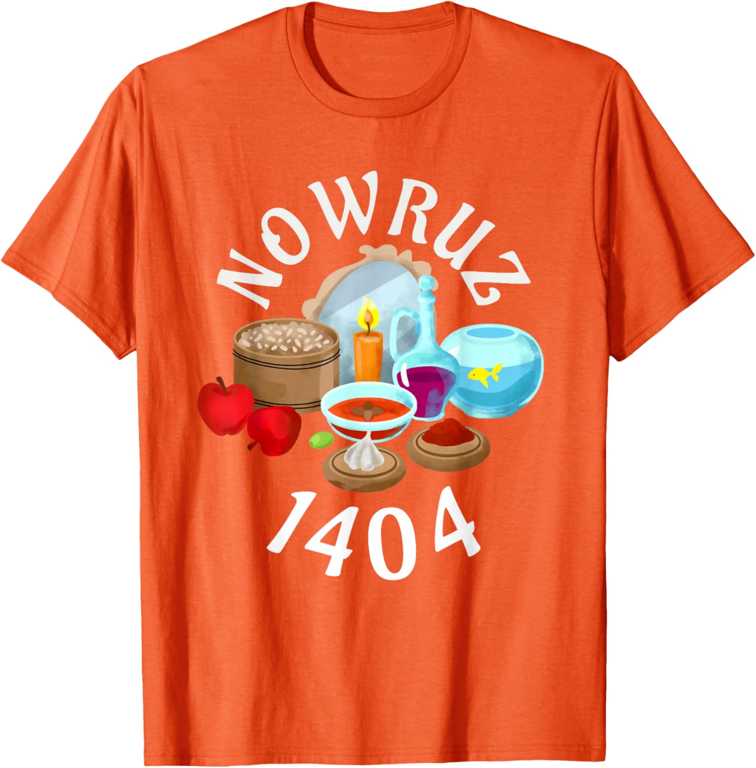 Myoan Unisex Persian Nowruz 1404 T-Shirt Celebrating Haft Sin Culture - 15