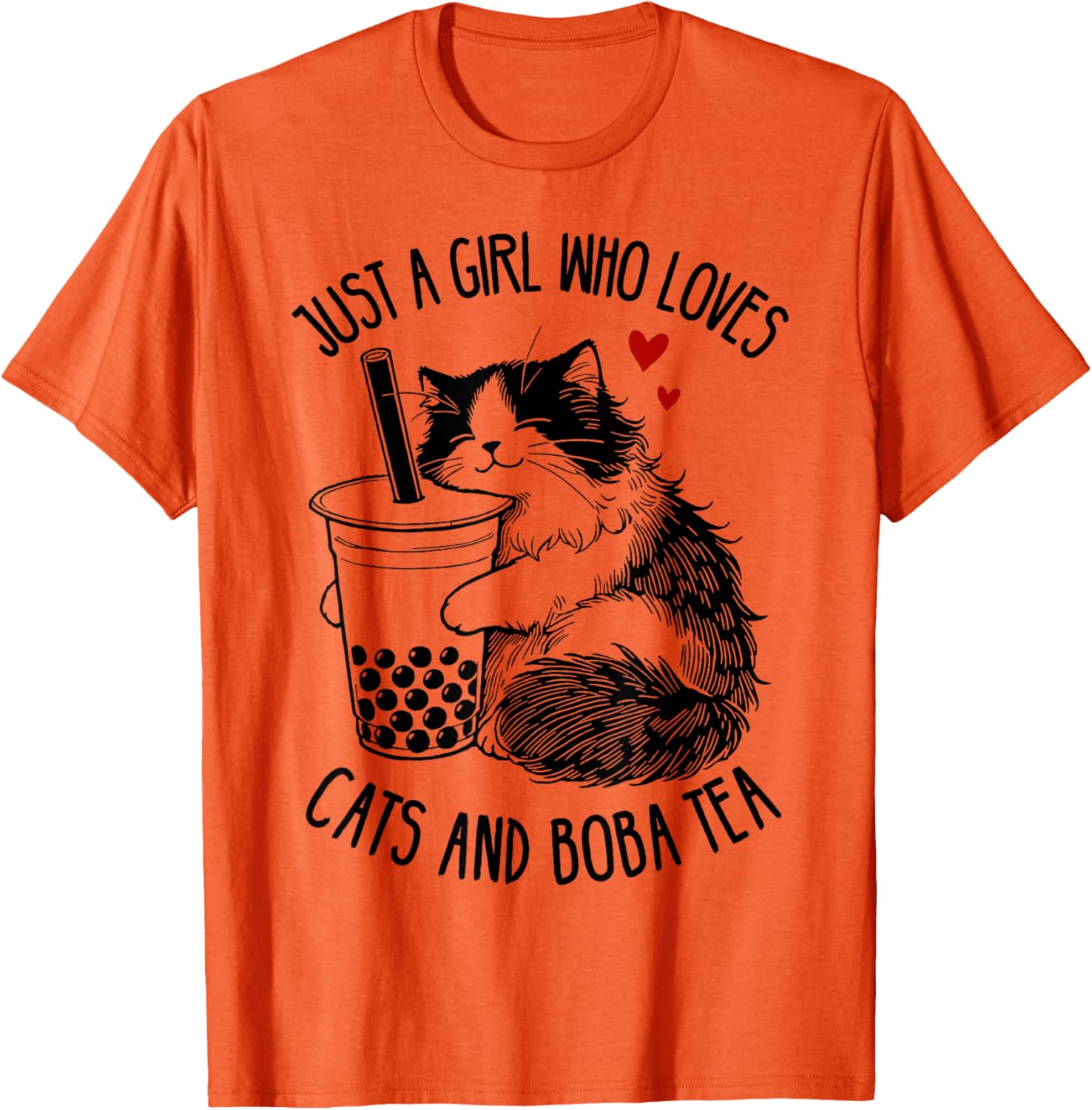 Cute Ragdoll Cat Lover T-Shirt for Girls Who Love Cats and Boba Tea - 10