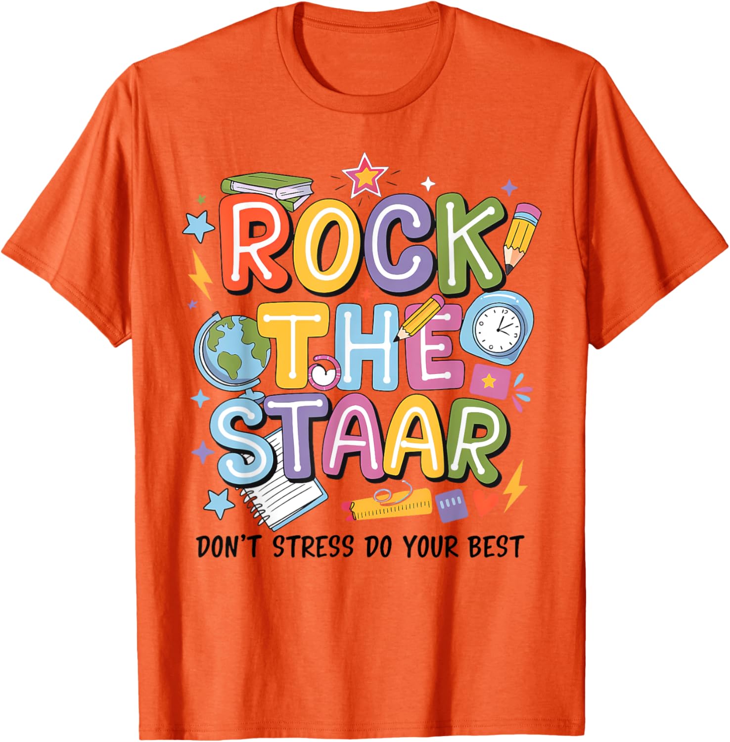 Rock The Test STARR Day Teacher Motivational T-Shirt for Testing Success - 3