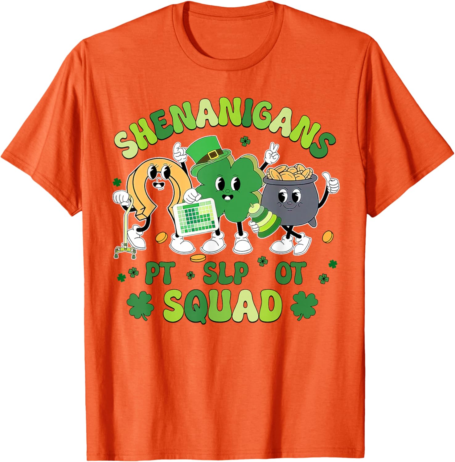 Cute St Patrick's Day Shamrock T-Shirt for Therapy Professionals Team - 19