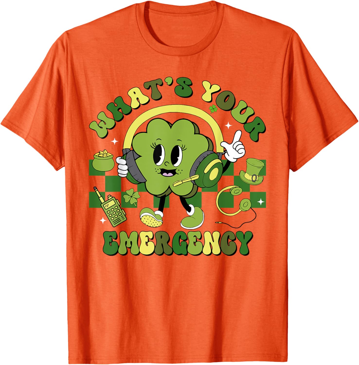 Shamrock Emergency Dispatcher St Patrick's Day T-Shirt for Fun Celebrations - 21