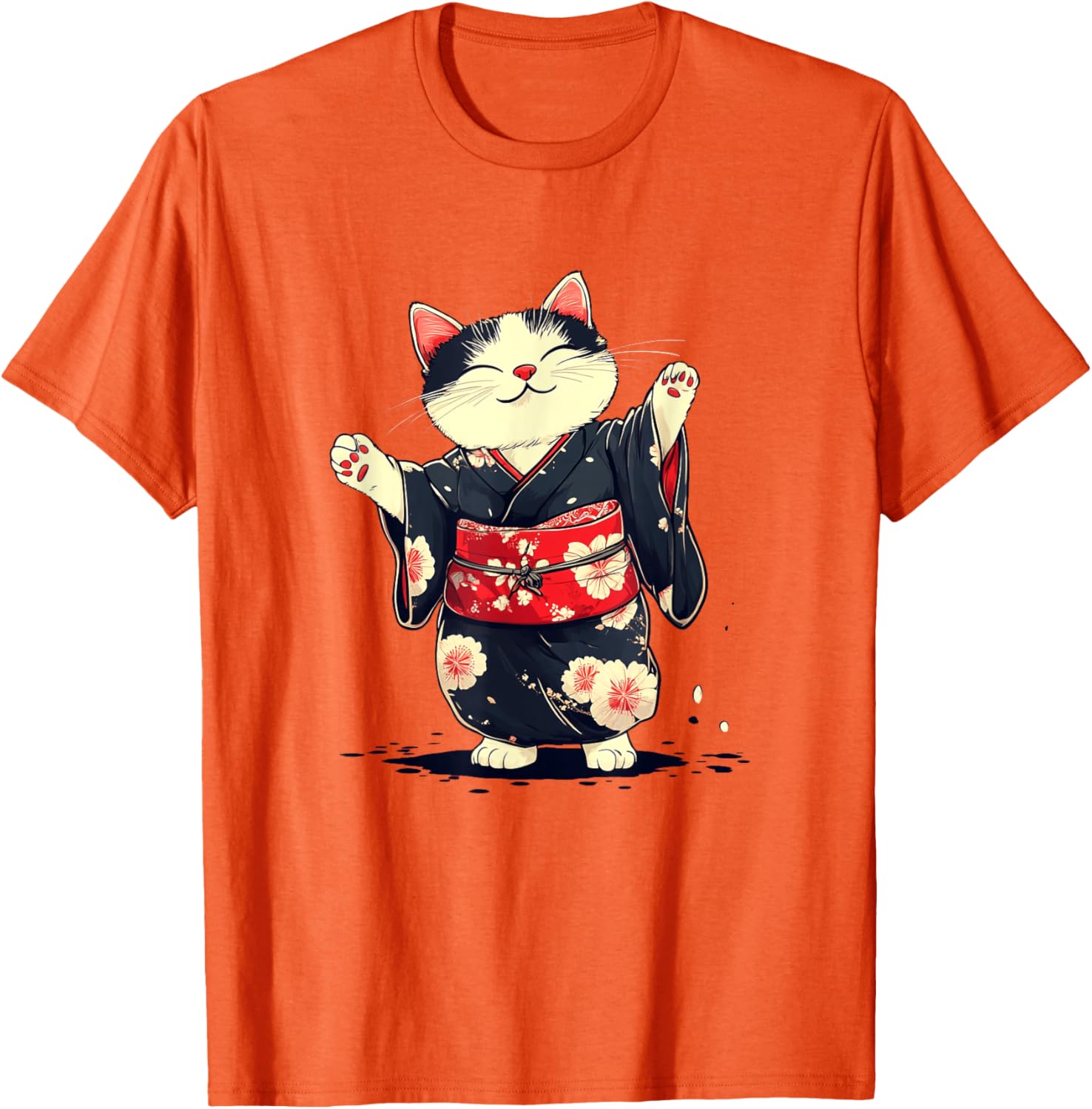 Pretty Kimono Cat T-Shirt for Japanese Style Lovers - Unisex Kids Adults - 3