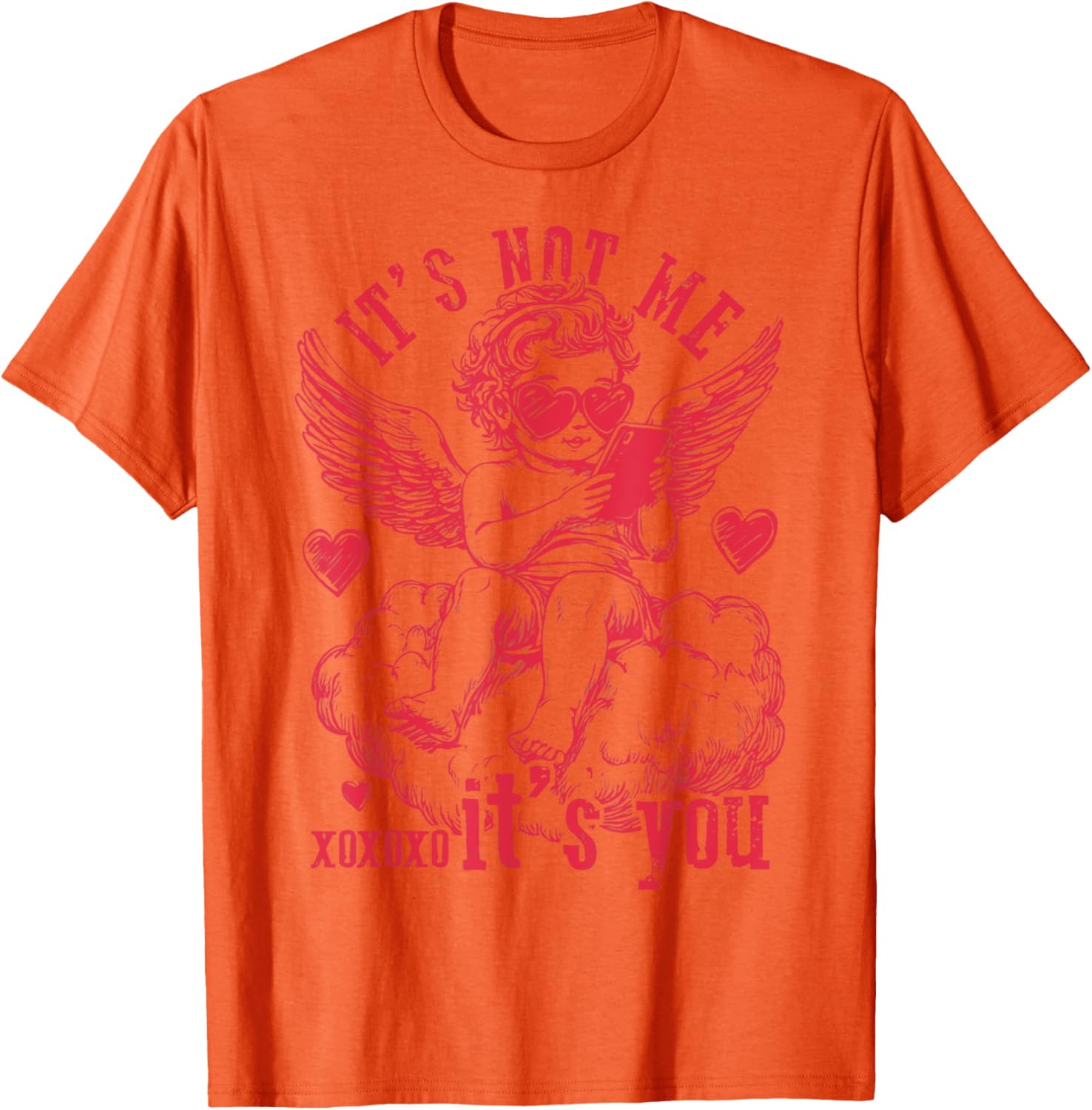 Funny Retro Snarky Cupid Valentine's T-Shirt - It's Not Me It's You - 4