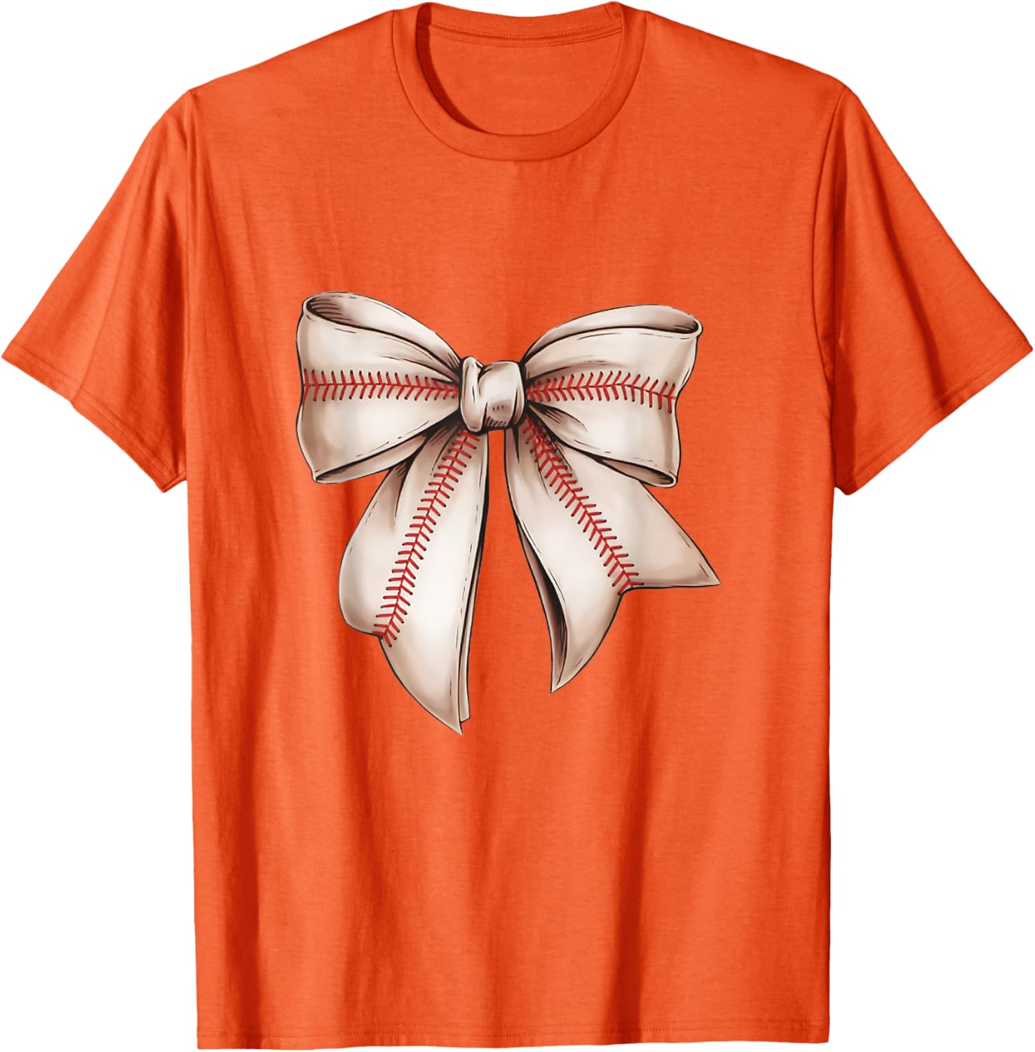 Retro Baseball Bow T-Shirt for Sports Lovers, Fun Sublimation Design - 13