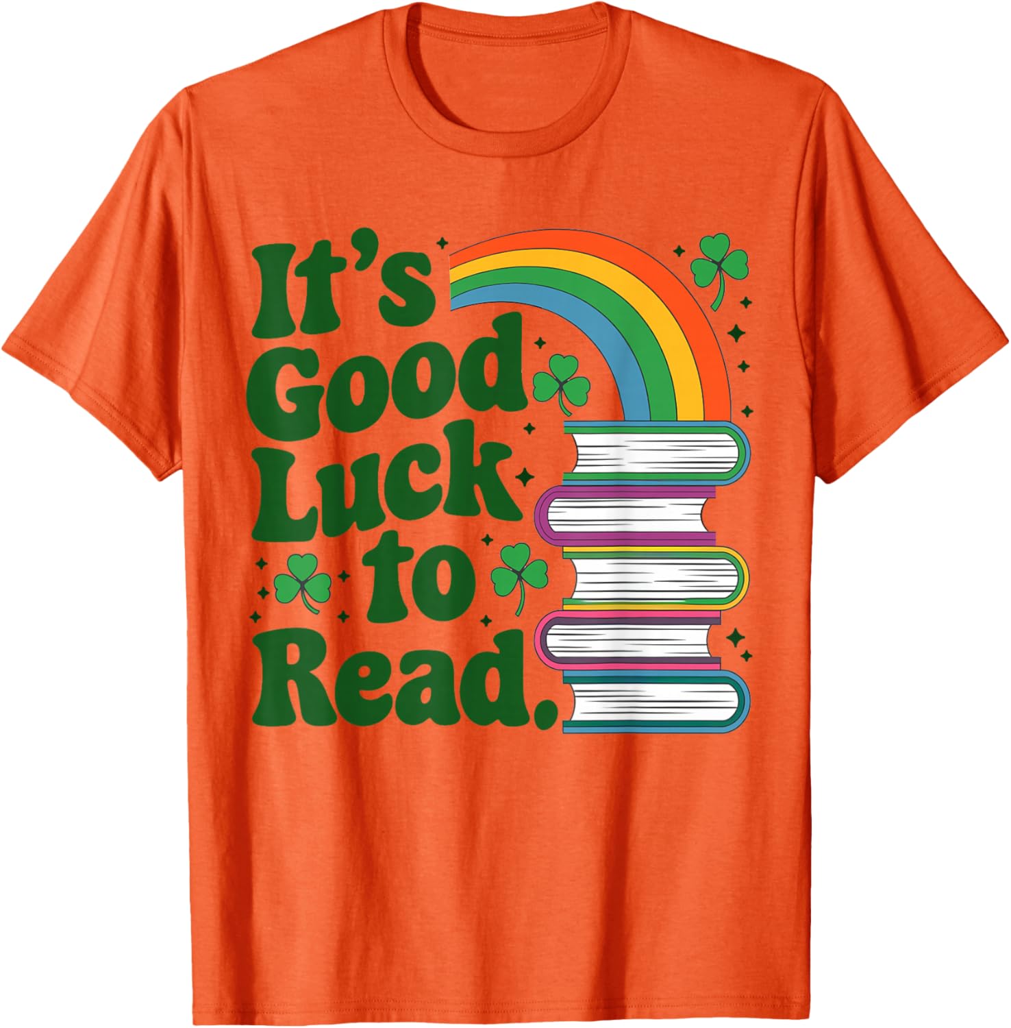 Good Luck St Patricks Day Teacher Librarian T-Shirt for Book Lovers - 7