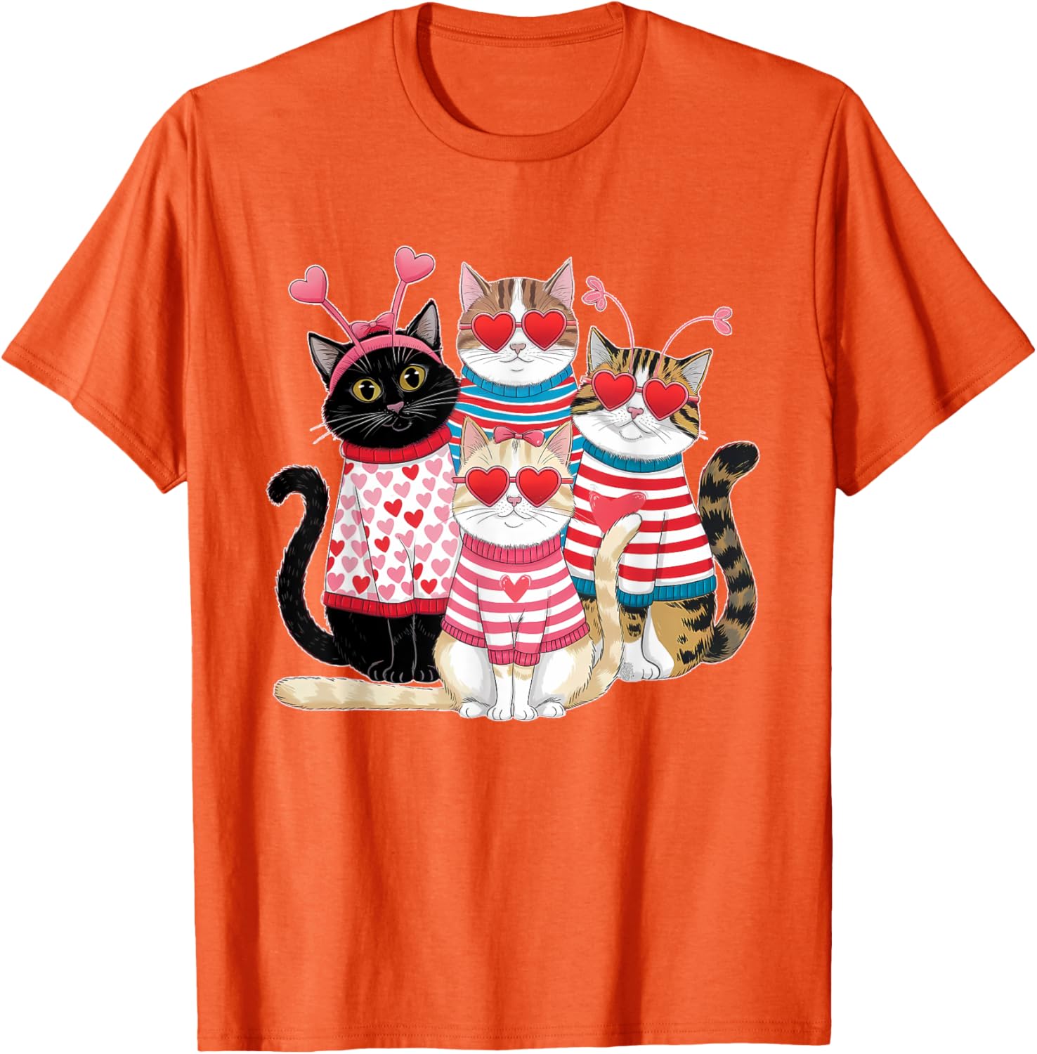 Happy Meowentine's Cute Cat T-Shirt for Girls - Perfect Valentine's Gift - 15
