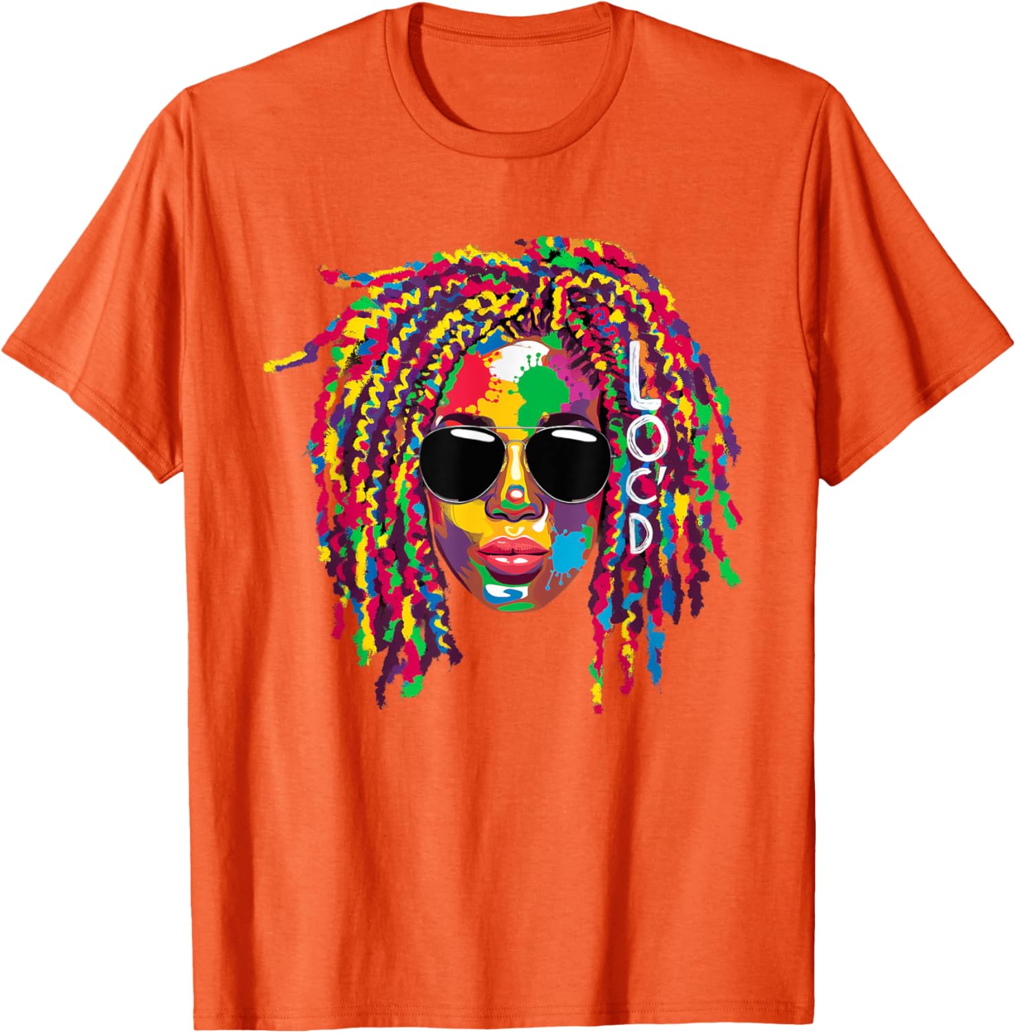 Loc'd For Life Afro Locs Dreadlocks T-Shirt for Proud Melanin Women - 18