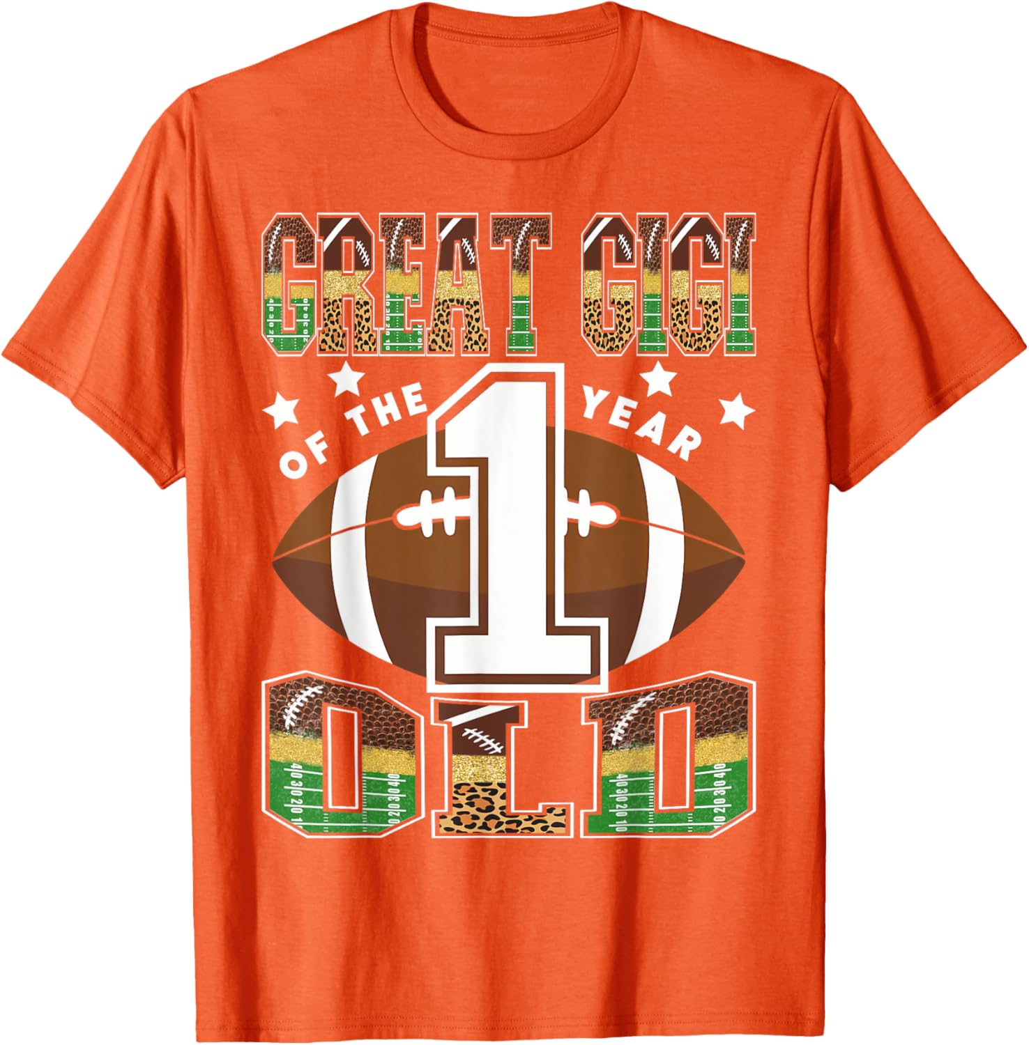 Celebrate Your Little Star with the Great Gigi 1st Birthday Football T-Shirt - 14