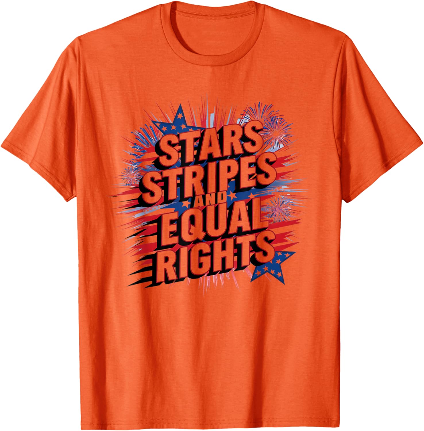 4th of July Women's Rights Stars Stripes Equal Rights T-Shirt - 3